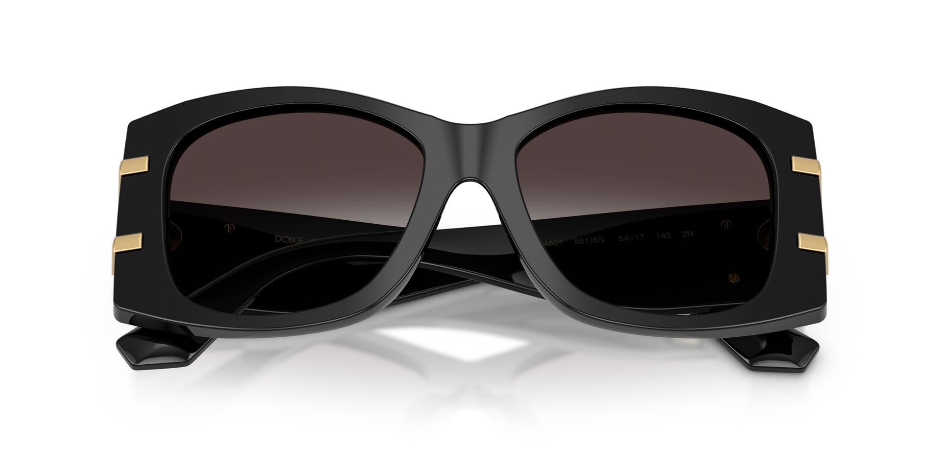Dolce & Gabbana 0DG4501 Sunglass Black Female Full Shell Sunglass — Black frame — view 7
