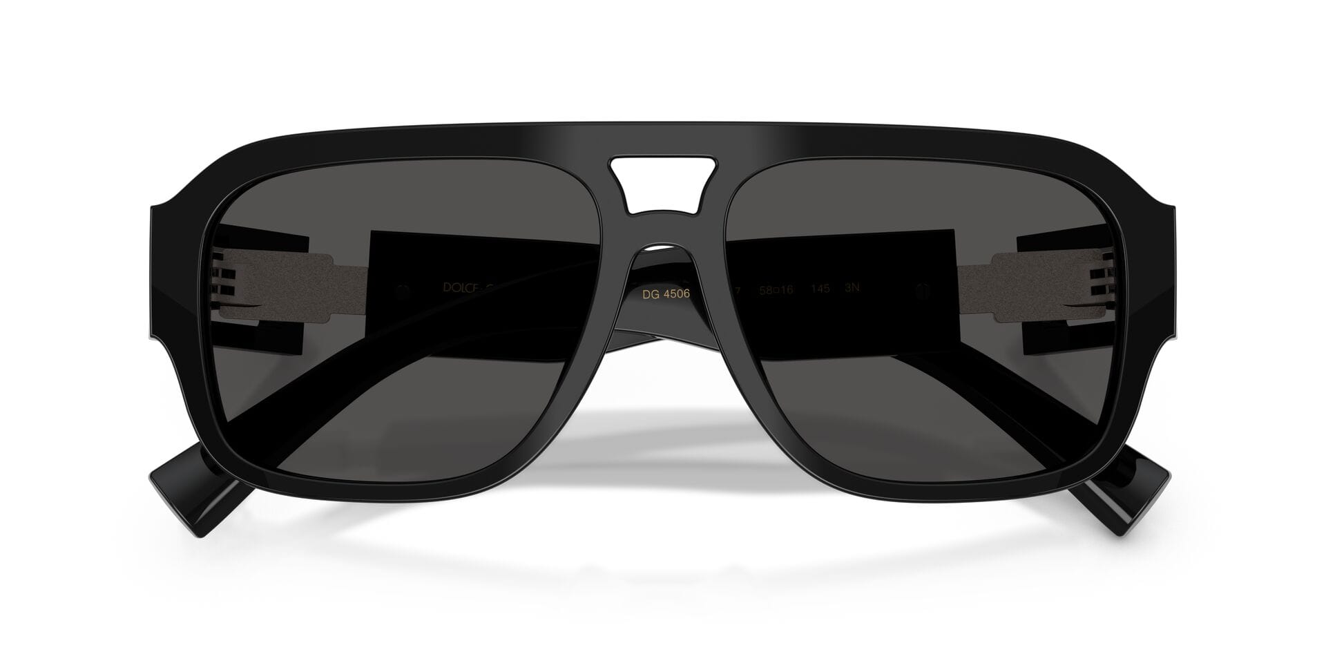 Dolce & Gabbana 0DG4506 Sunglass Black Male Full Shell Sunglass — Black frame — view 20