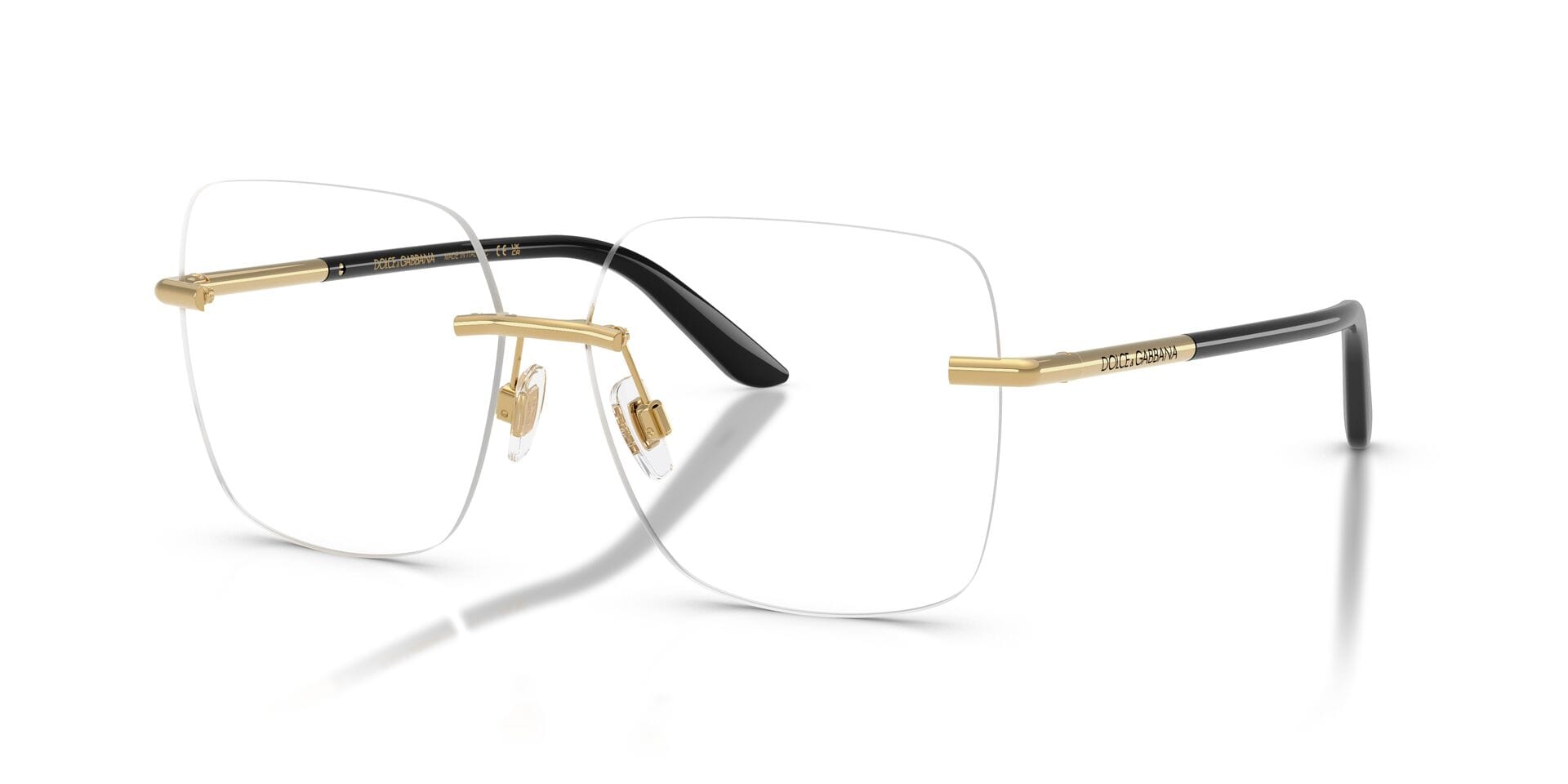 Dolce & Gabbana 0DG1360 Frame Gold Female RimLess Metal Frame — Gold frame — view 6