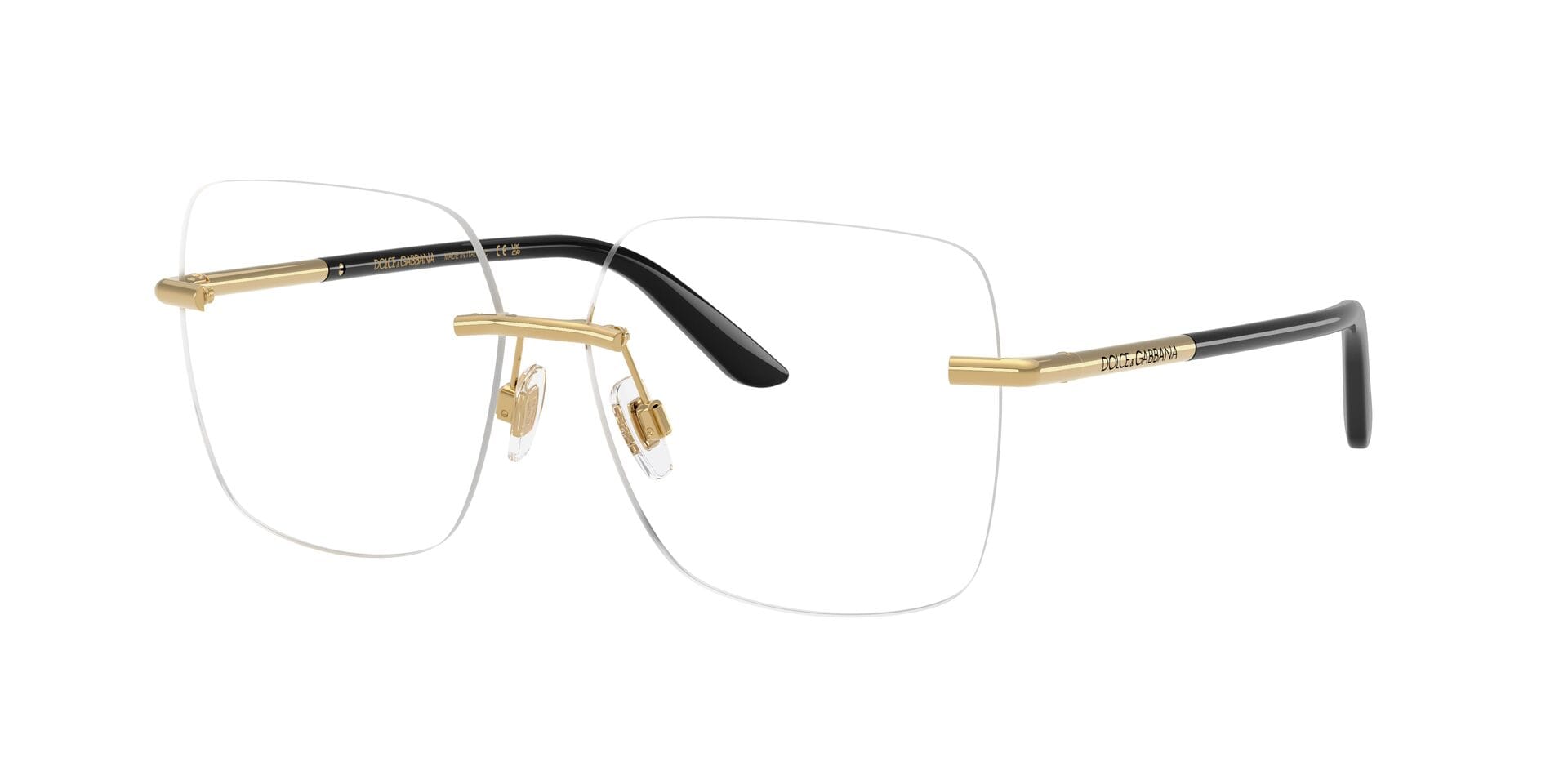 Dolce & Gabbana 0DG1360 Frame Gold Female RimLess Metal Frame — Gold frame — view 9