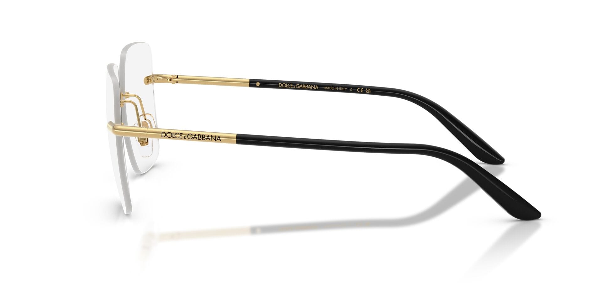 Dolce & Gabbana 0DG1360 Frame Gold Female RimLess Metal Frame — Gold frame — view 13