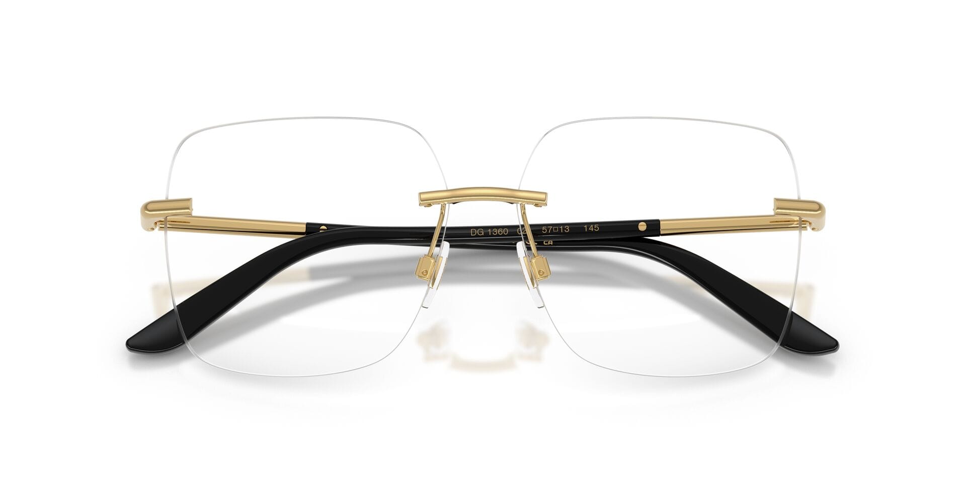 Dolce & Gabbana 0DG1360 Frame Gold Female RimLess Metal Frame — Gold frame — view 19