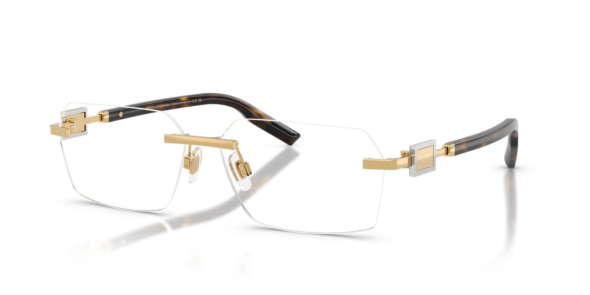 Dolce & Gabbana 0DG1361 Frame Gold Male RimLess Metal Frame — Gold frame — view 5