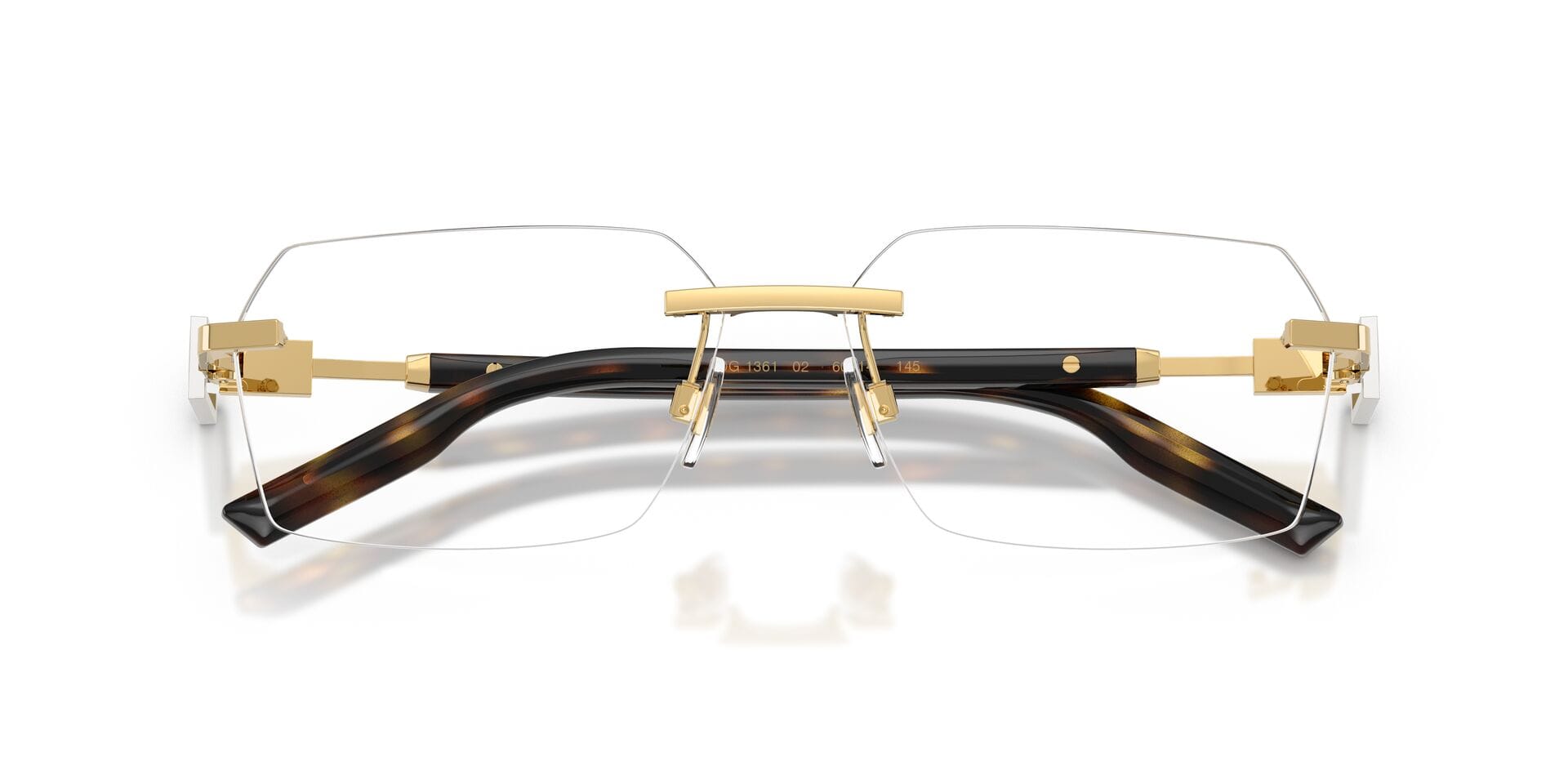 Dolce & Gabbana 0DG1361 Frame Gold Male RimLess Metal Frame — Gold frame — view 19
