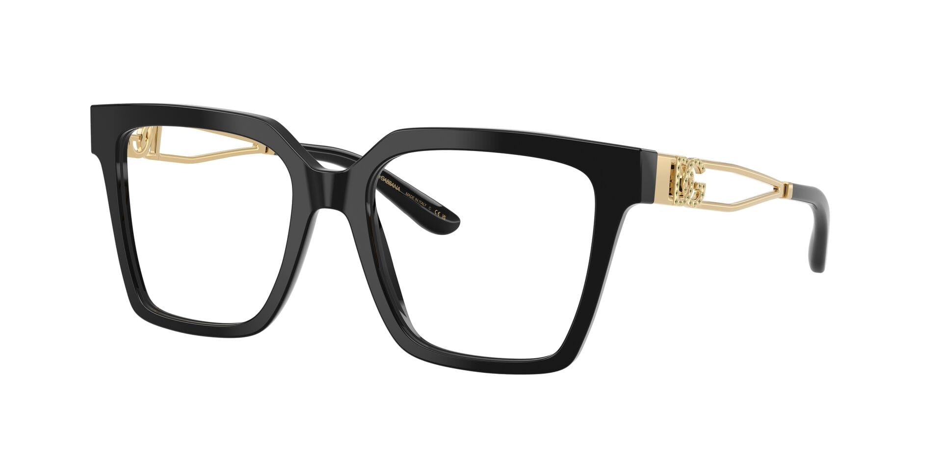 Dolce & Gabbana FR Dolce & Gabbana 0DG3376B Frame Black Female Shell Metal Frame — Black frame — view 3