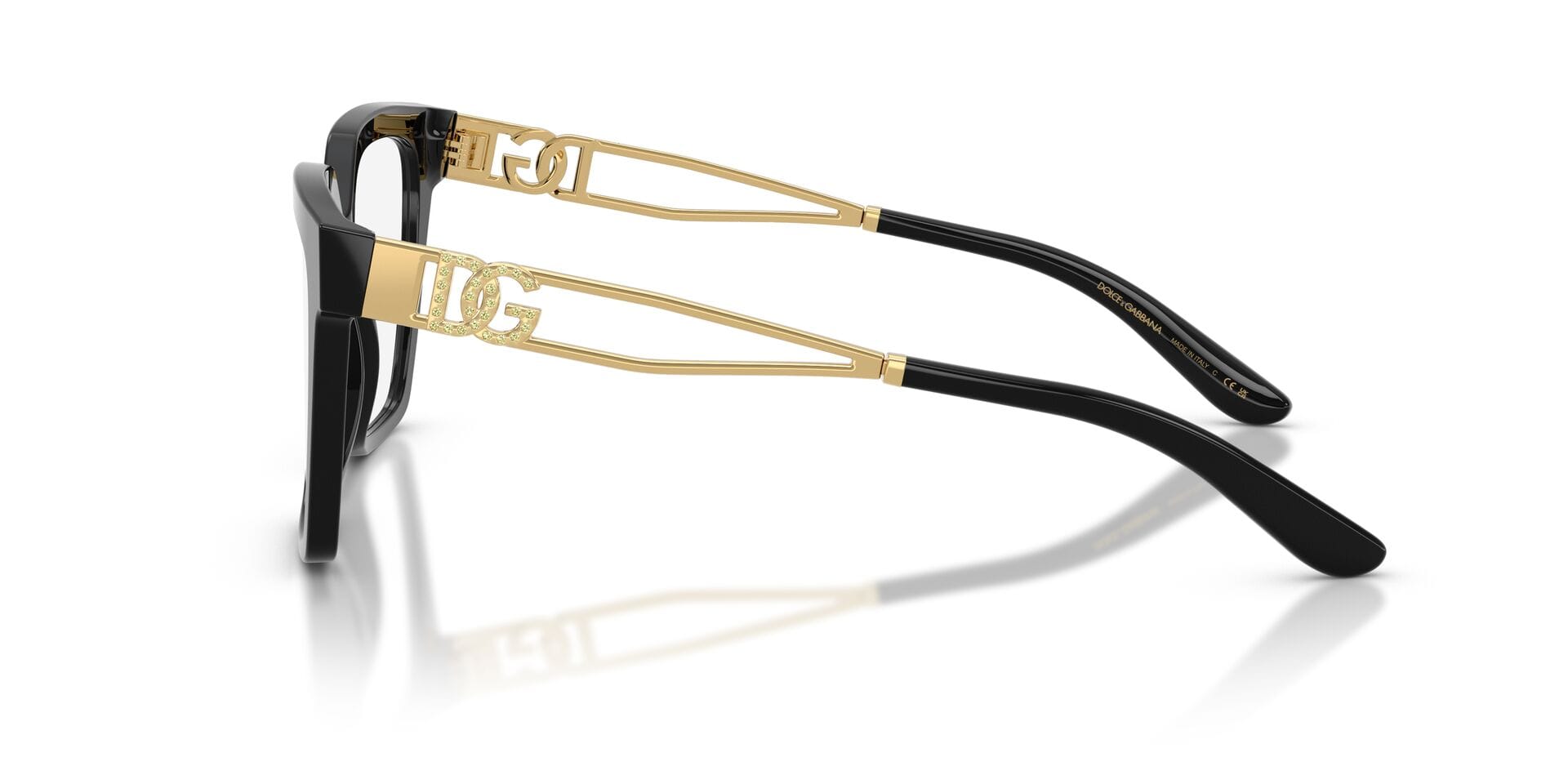 Dolce & Gabbana FR Dolce & Gabbana 0DG3376B Frame Black Female Shell Metal Frame — Black frame — view 5