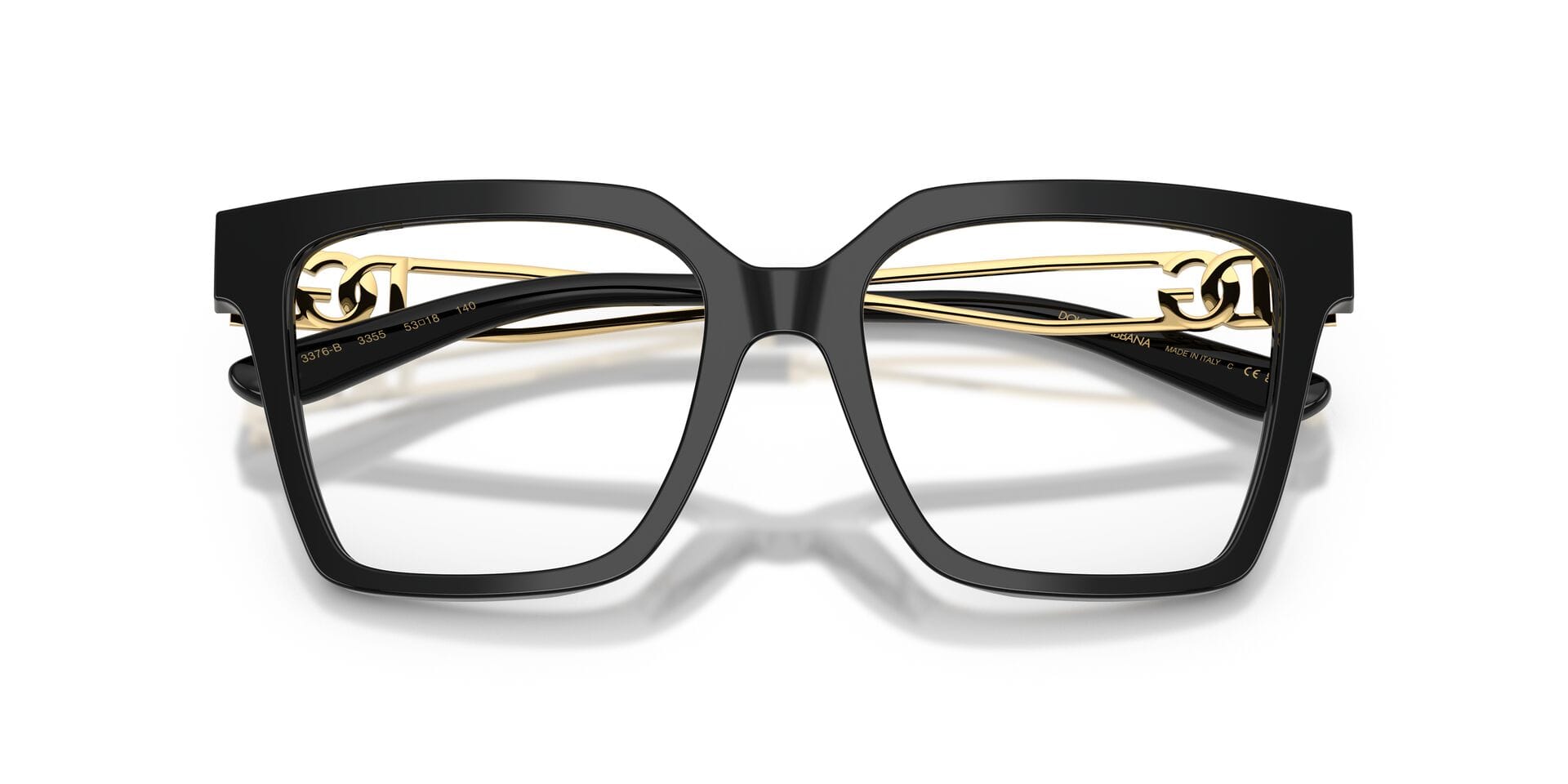 Dolce & Gabbana FR Dolce & Gabbana 0DG3376B Frame Black Female Shell Metal Frame — Black frame — view 7