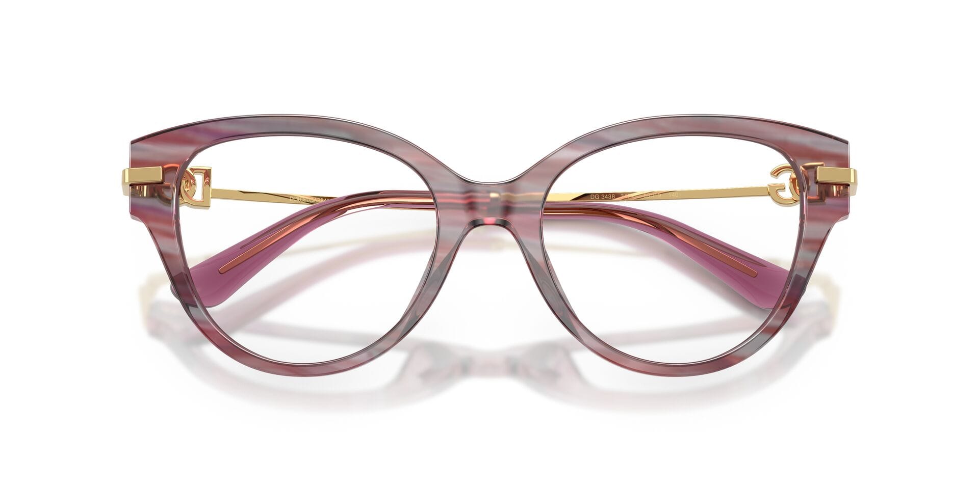 Dolce & Gabbana 0DG3438 Frame Violet Female Shell Metal Frame — Violet frame — view 7