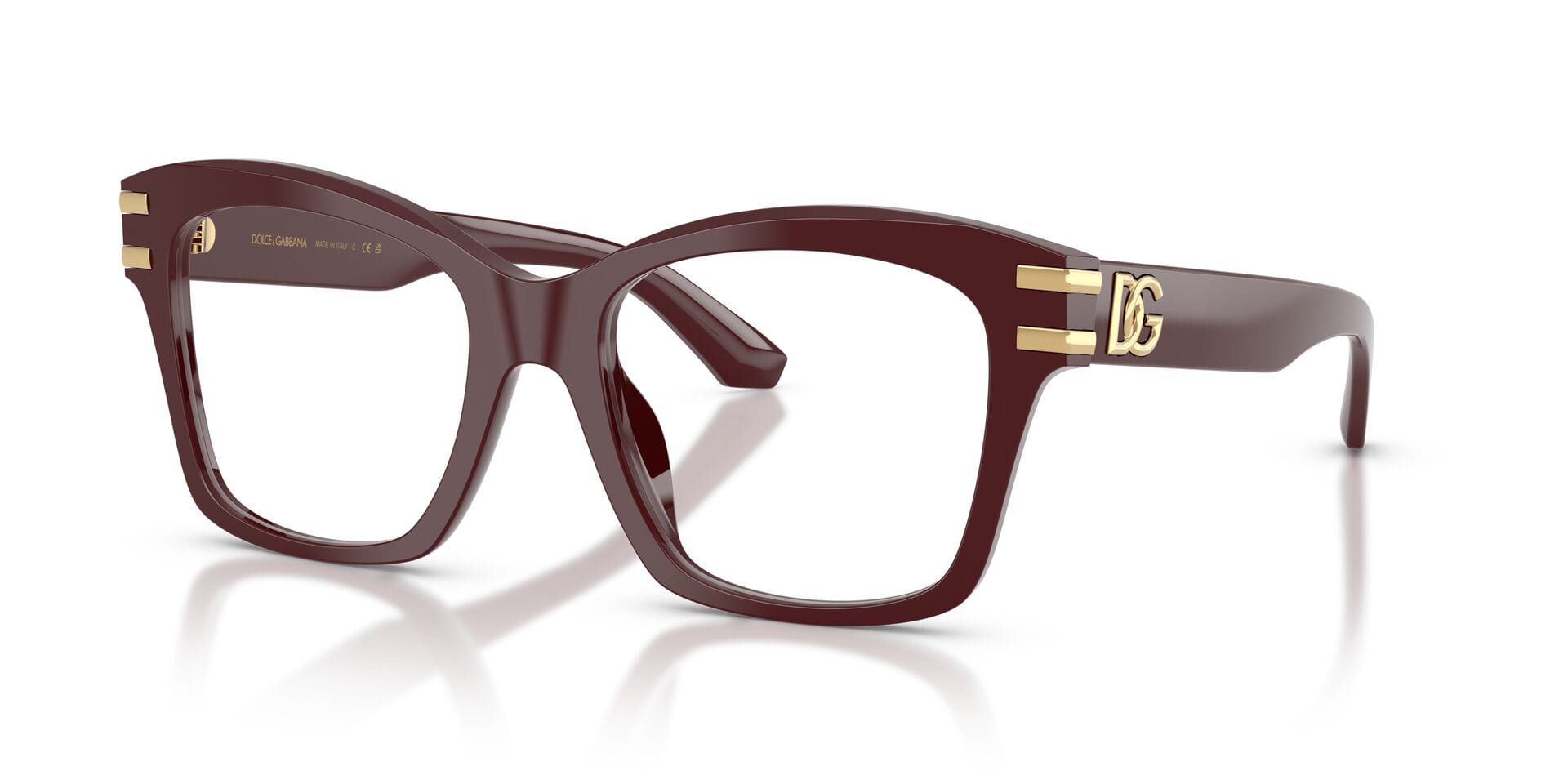 Dolce & Gabbana 0DG3419 Frame Maroon Female Shell Shell Frame — Maroon frame — view 1