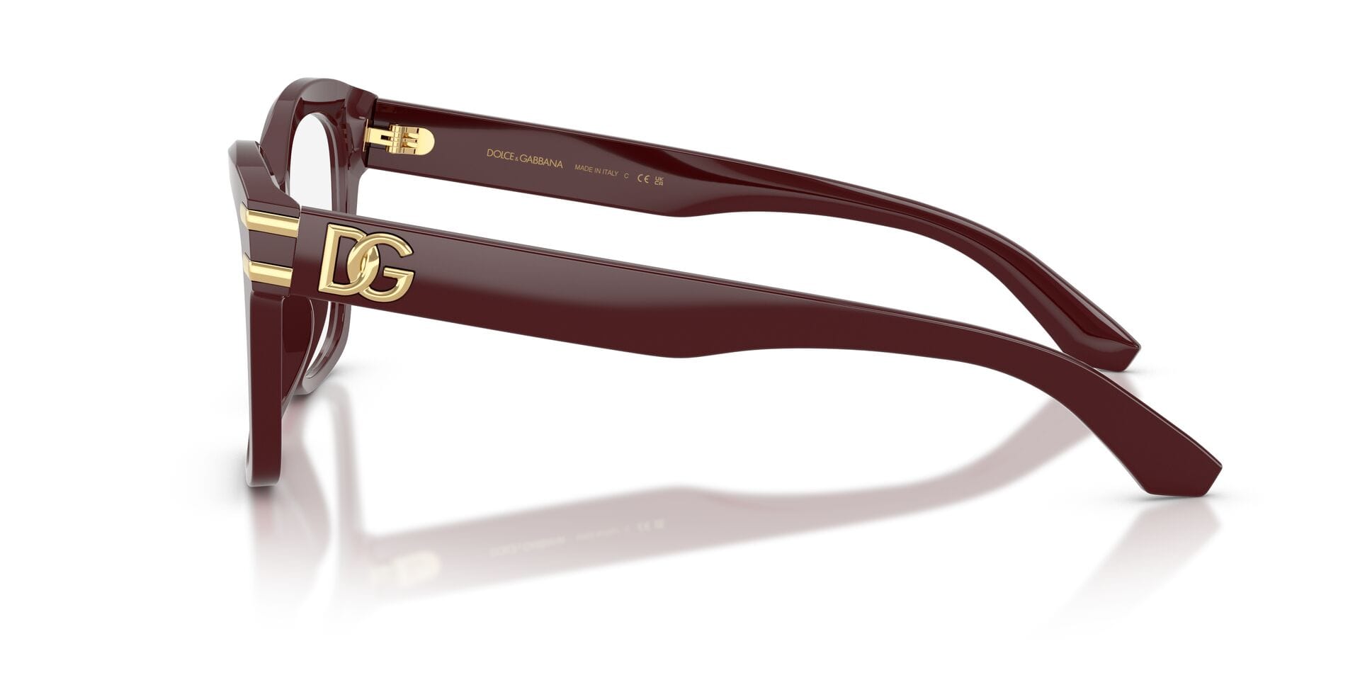 Dolce & Gabbana 0DG3419 Frame Maroon Female Shell Shell Frame — Maroon frame — view 5