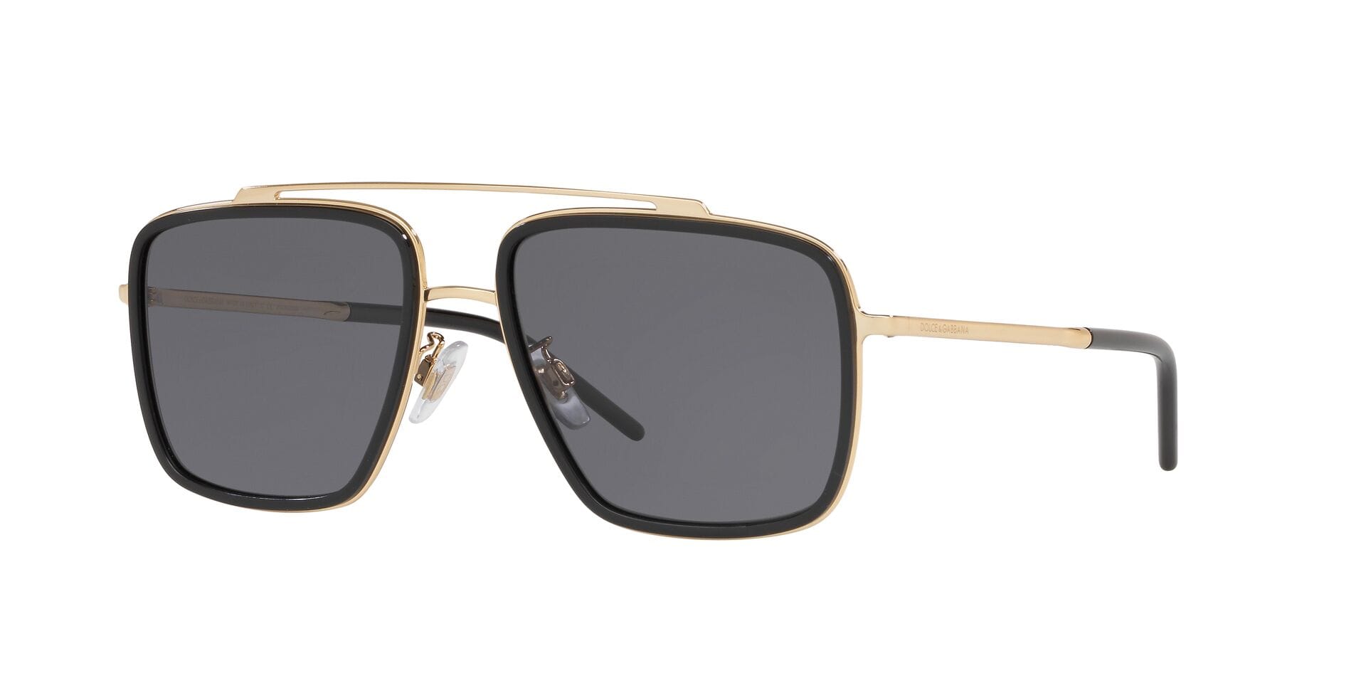 Dolce & Gabbana 0DG2220 Sunglass Black Male Full Metal Sunglass — Black frame — view 2