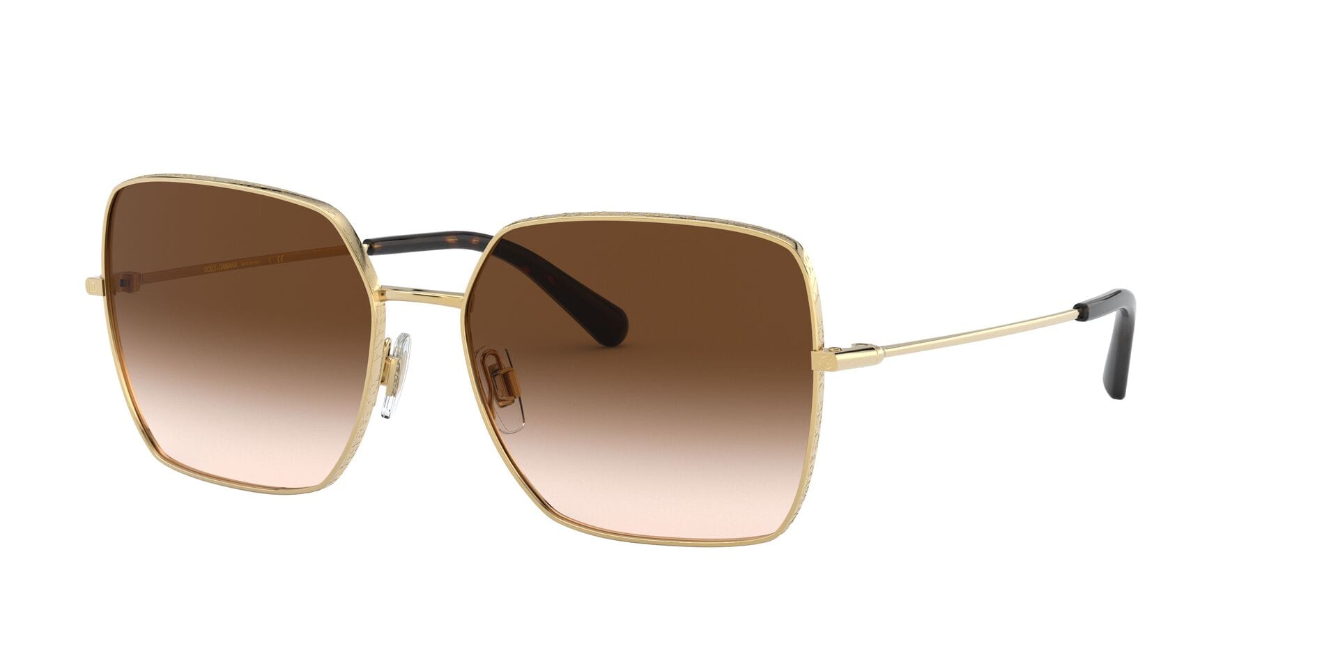 Dolce & Gabbana 0DG2242 Sunglass Gold Female Full Metal Sunglass — Gold frame — view 6