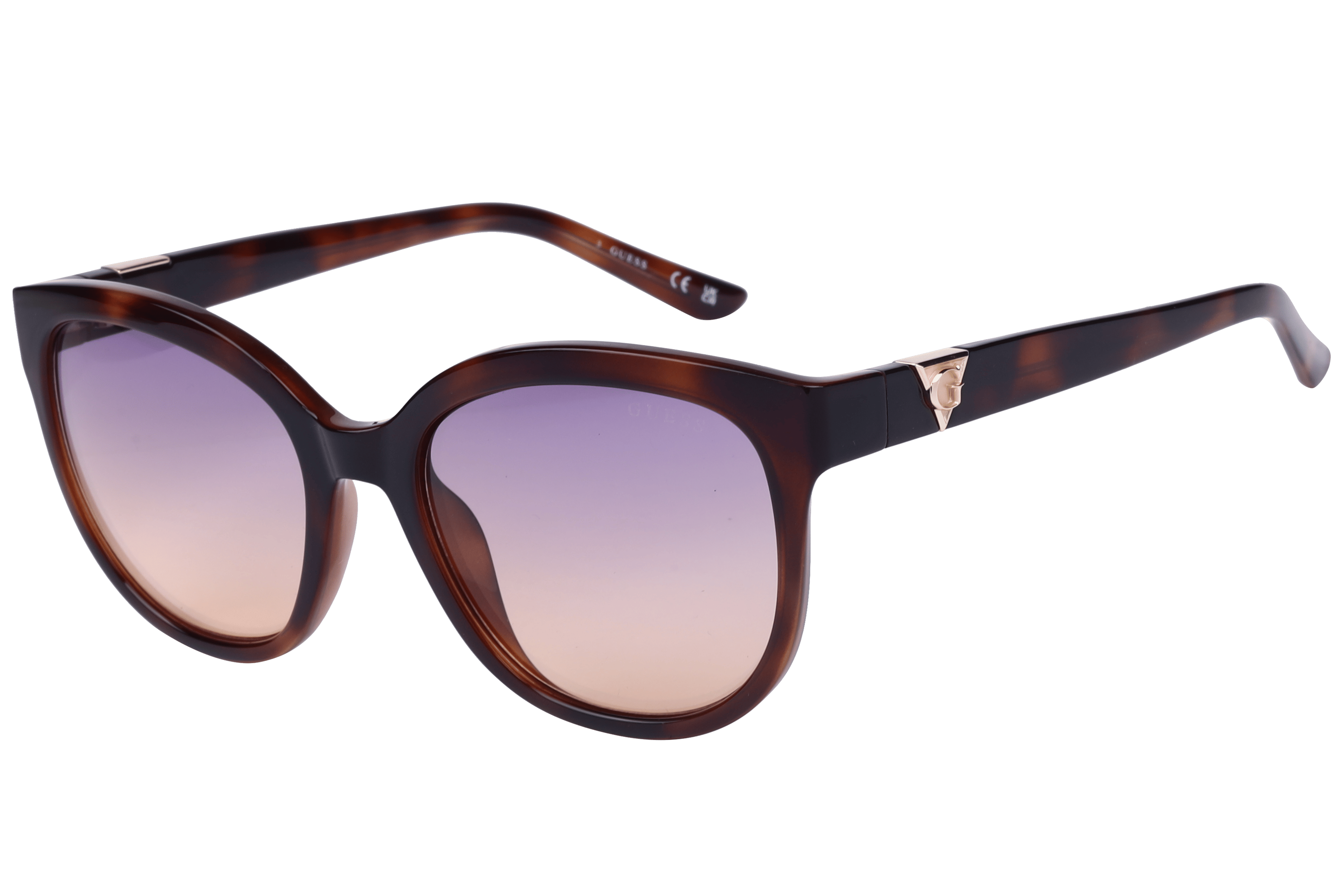 Guess GU7877 Sunglass Havana Female Full Shell Sunglass — Havana frame — view 1