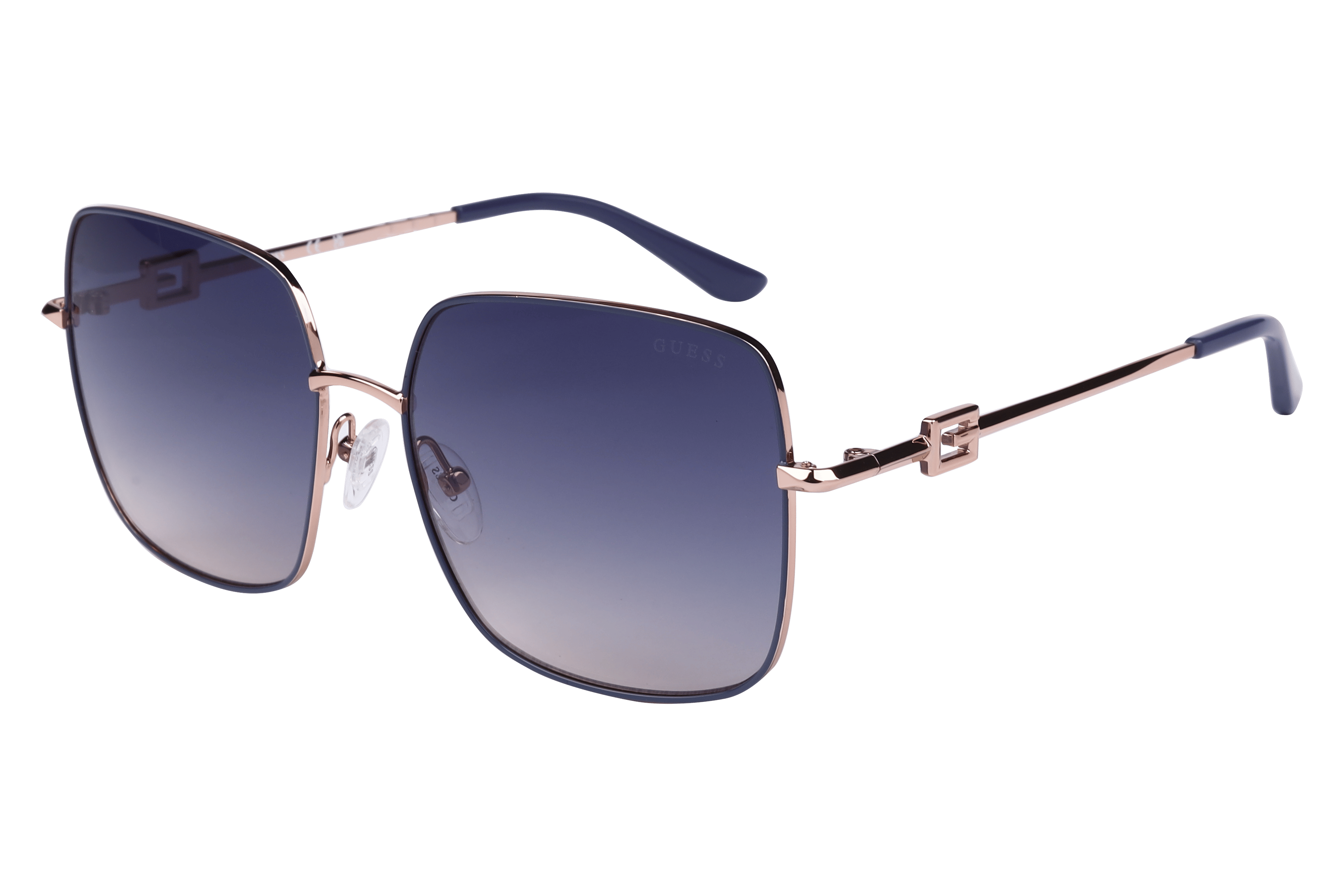 Guess GU7906-H Sunglass Blue Female Full Metal Sunglass — Blue frame — view 1