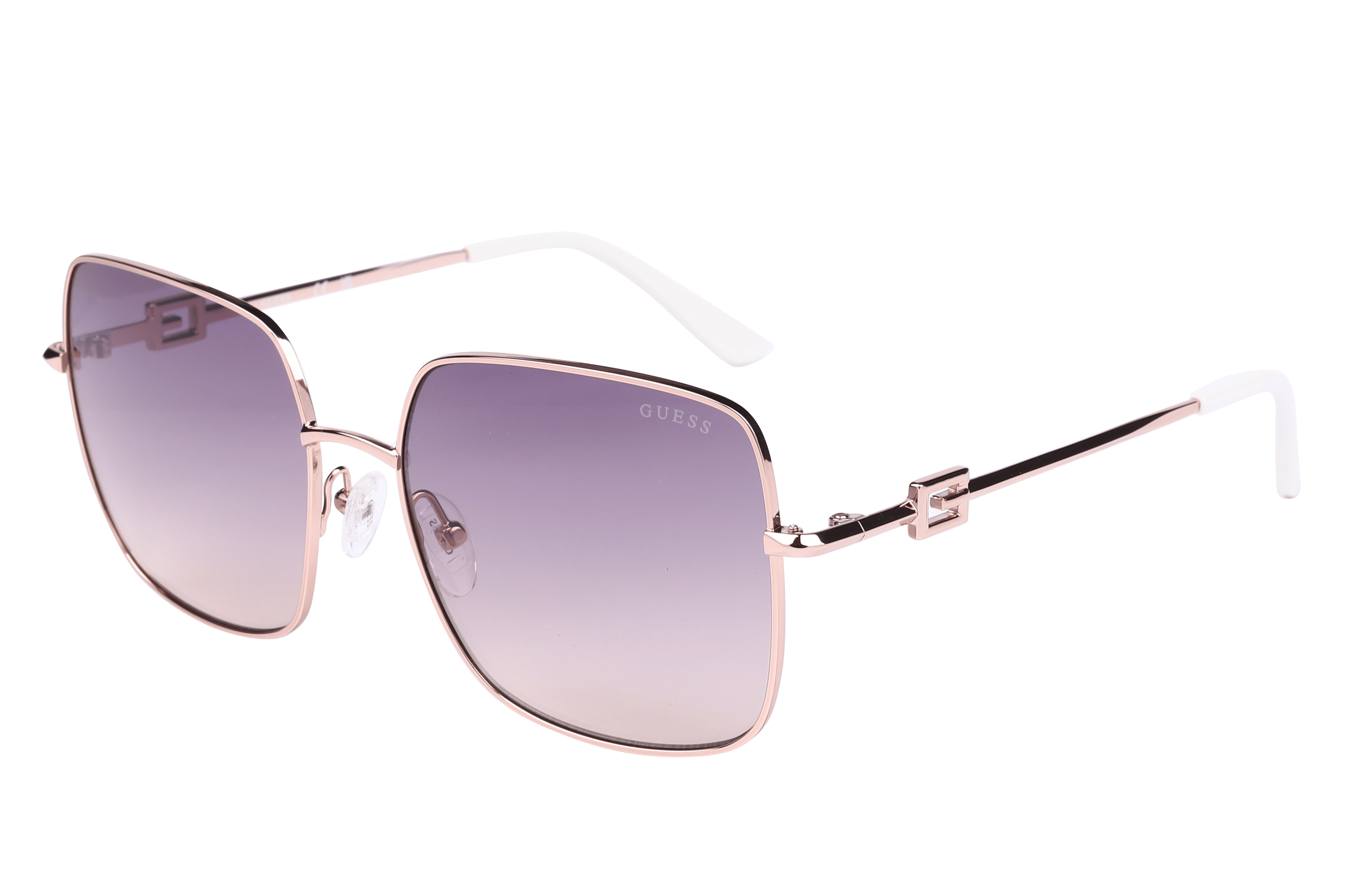 Guess GU7906-H Sunglass Gold Female Full Metal — Blue frame