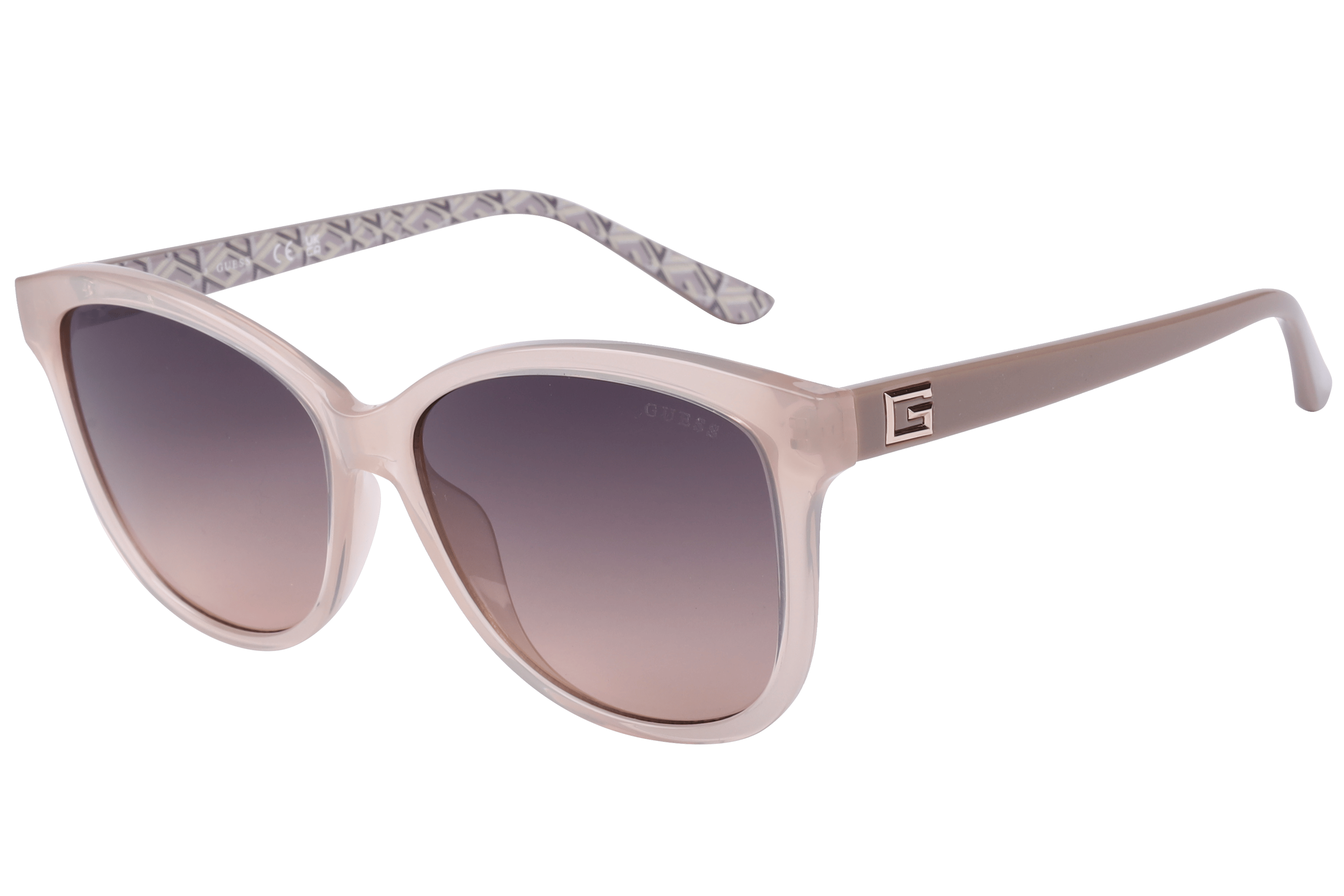 Guess GU7920 Sunglass Beige Female Full Shell Sunglass — Beige frame — view 1