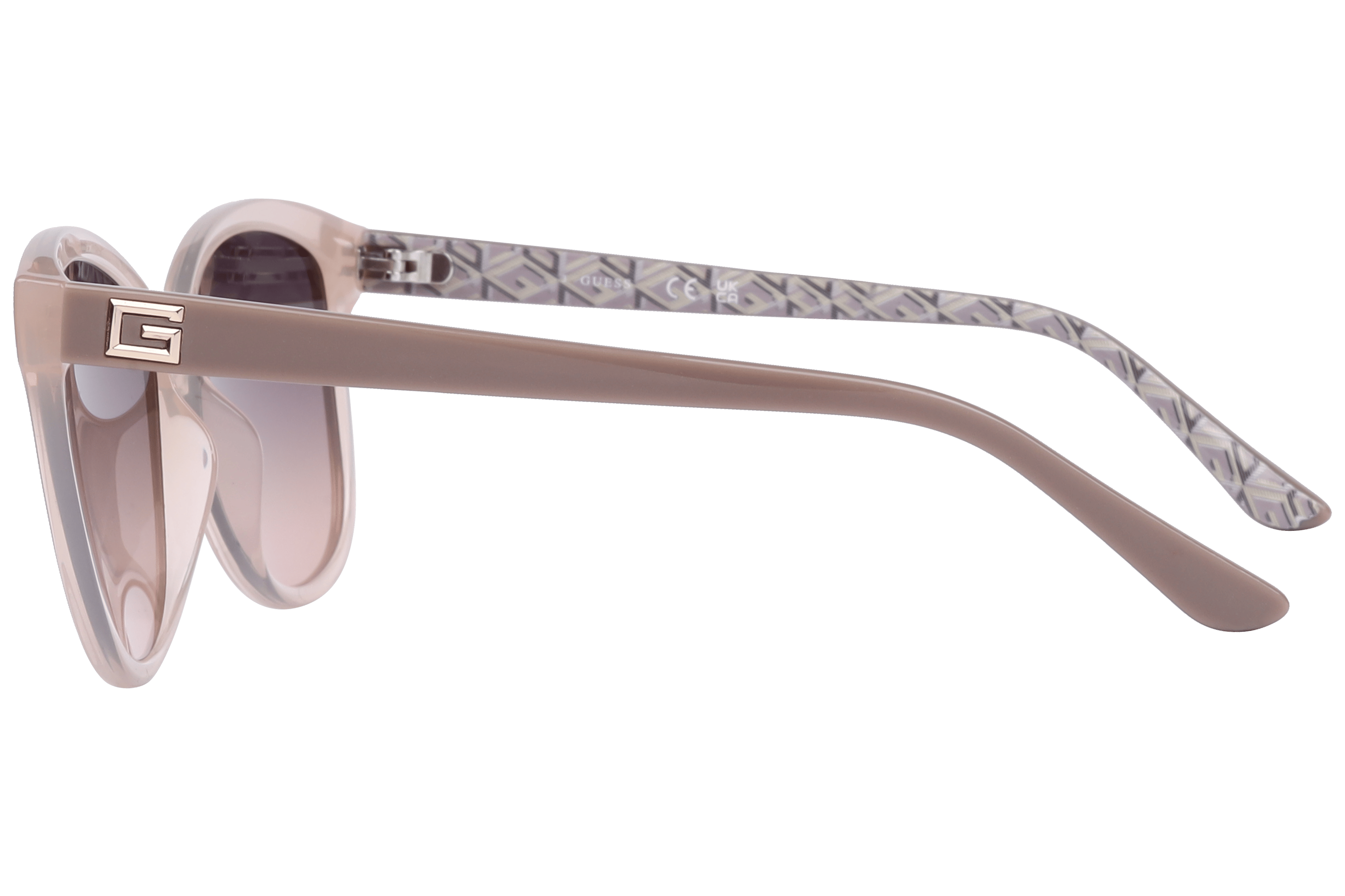 Guess GU7920 Sunglass Beige Female Full Shell Sunglass — Beige frame — view 6