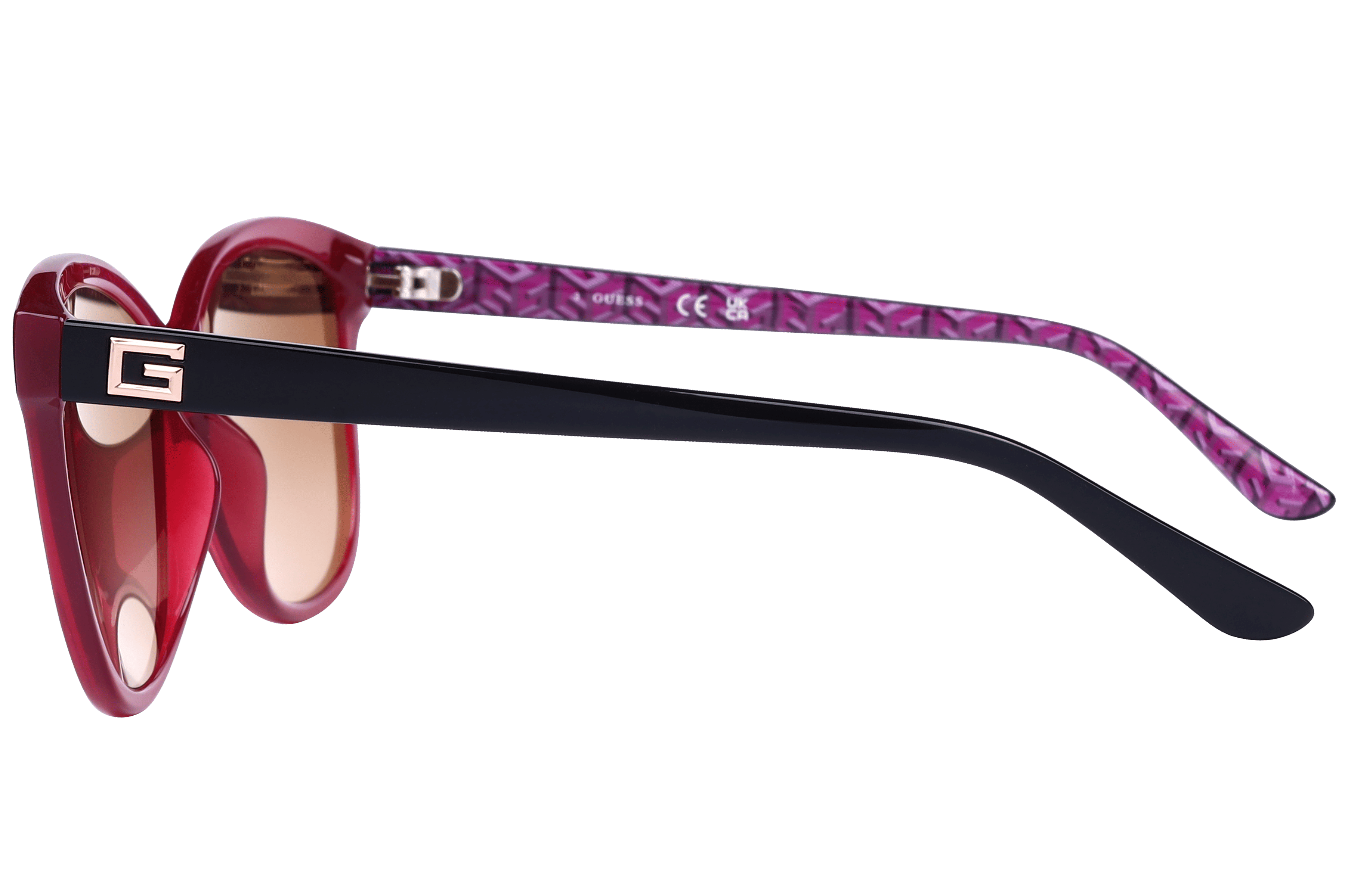 Guess GU7920 Sunglass Maroon Female Full Shell Sunglass — Maroon frame — view 6