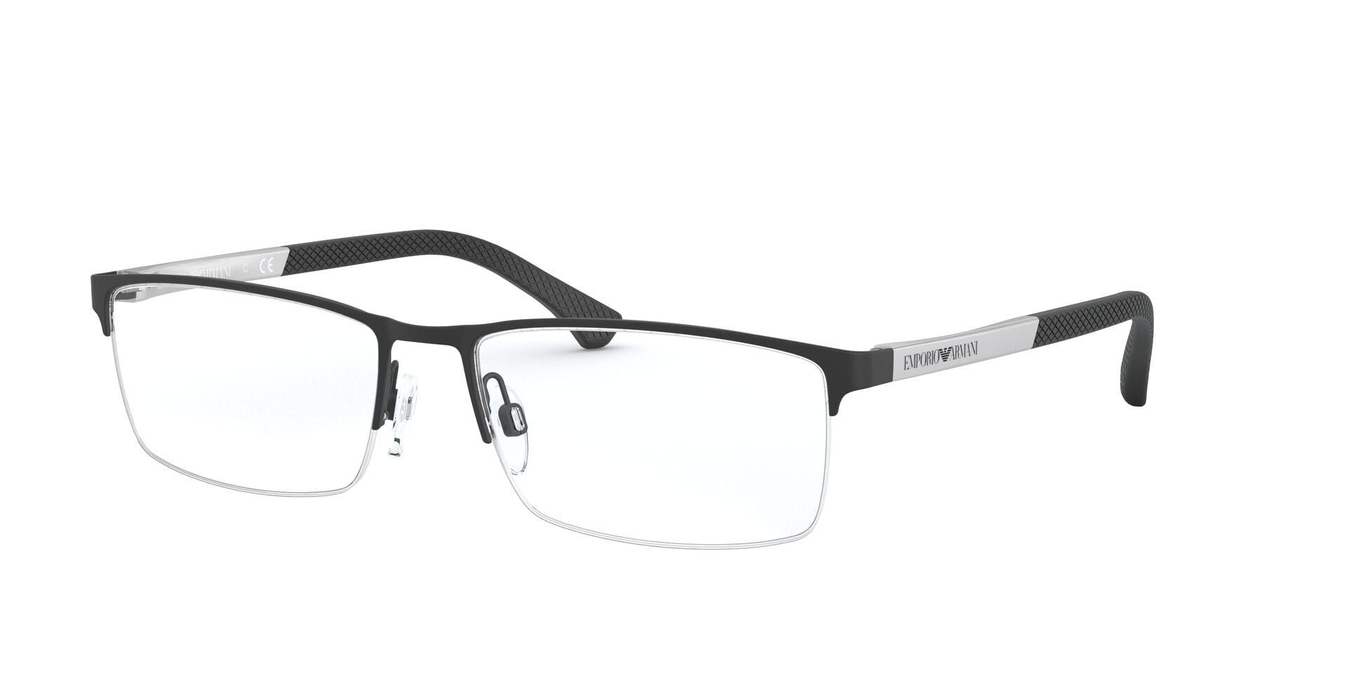 Emporio Armani 0EA1041 Frame Matt Black Male Supra Metal Frame — Matt Black frame — view 1