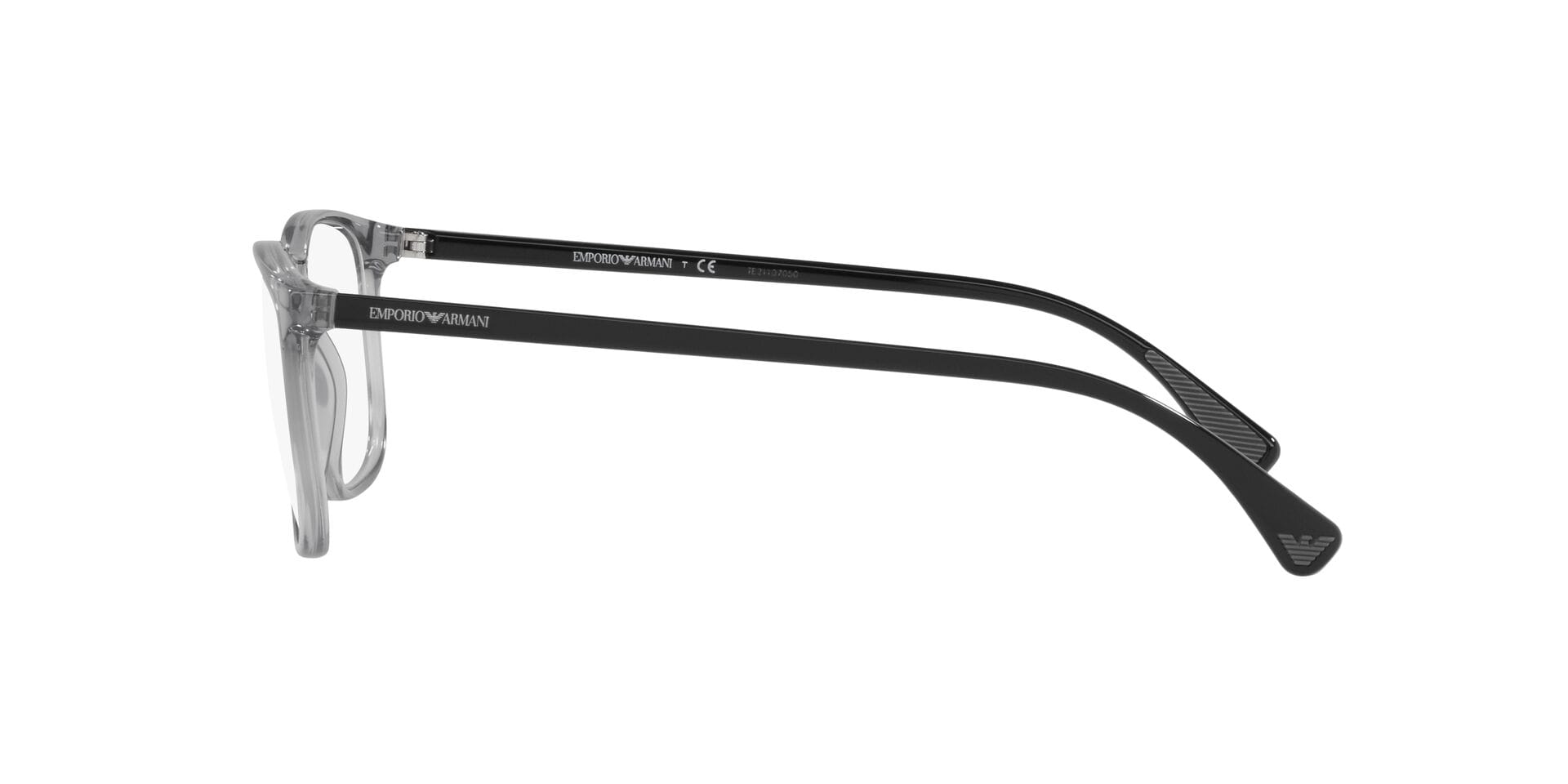 Emporio Armani 0EA3177 Frame Transparent Grey Male Full Shel Frame — Transparent Grey frame — view 6