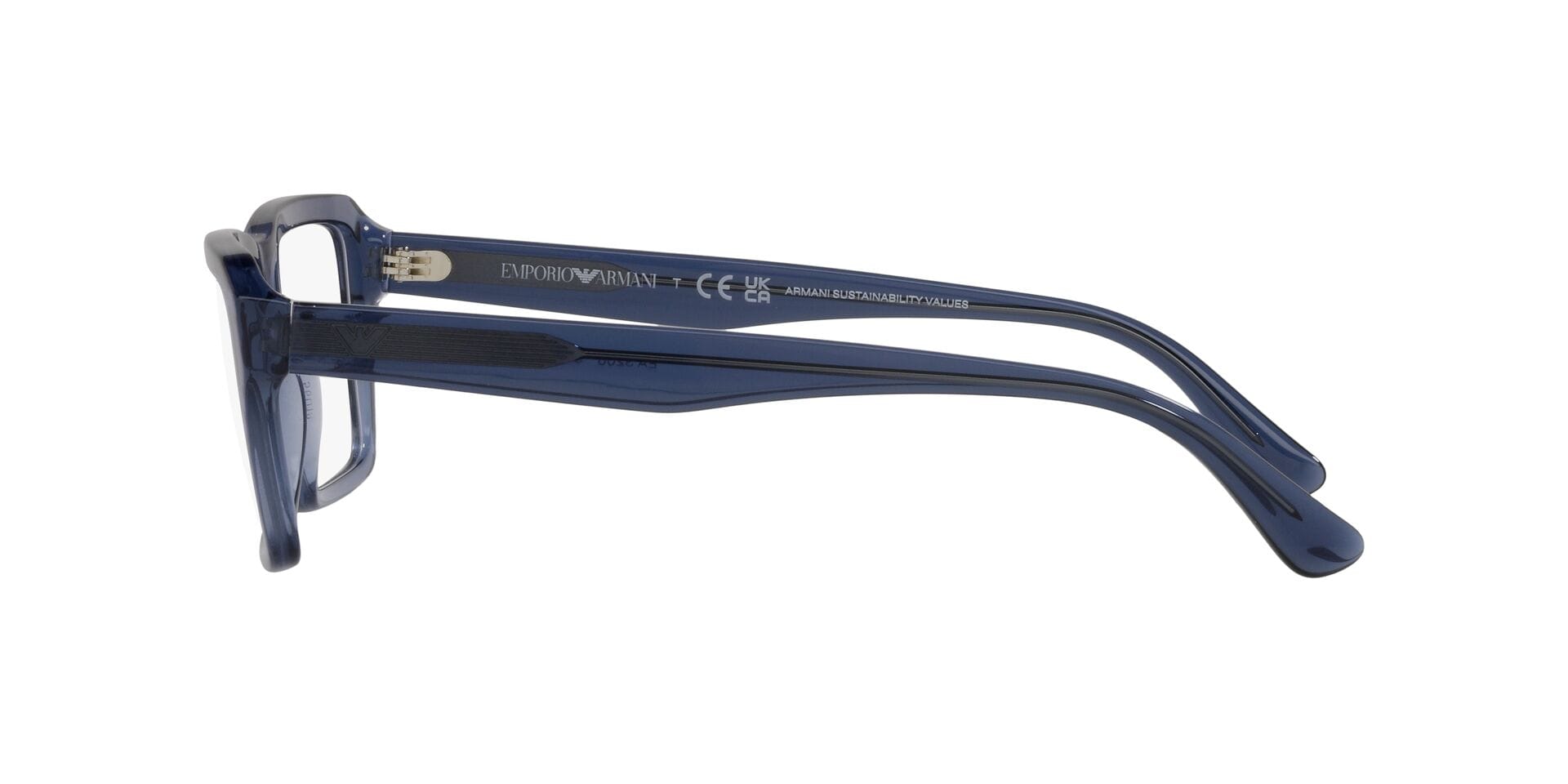 Emporio Armani FR Emporio Armani 0EA3206 Frame Transparent Blue Male Shell She Frame — view 5