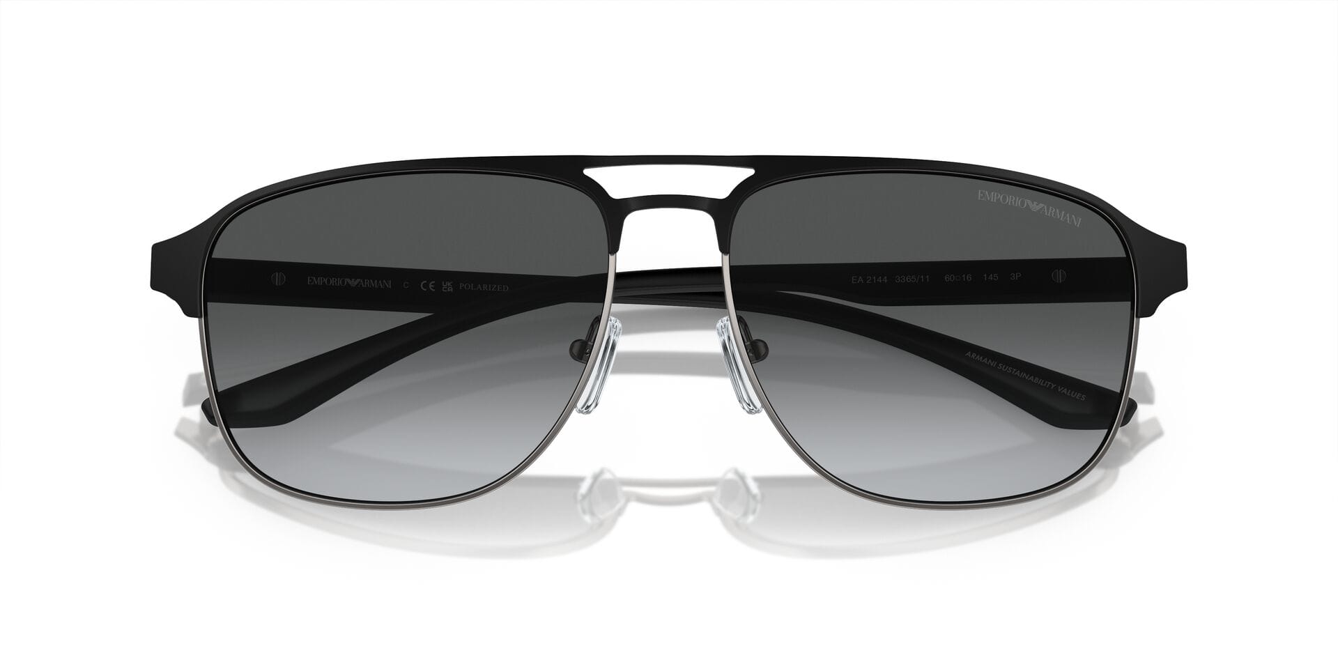 Emporio Armani 0EA2144 Sunglass Gun Metal Male Metal Shell Sunglass — view 7