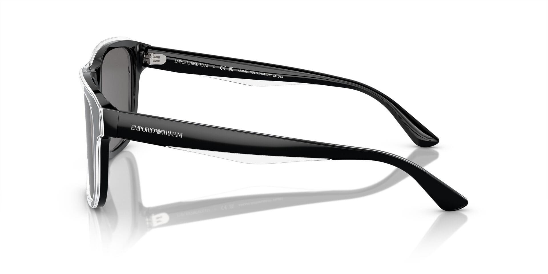 Emporio Armani 0EA4208 Sunglass Black Male Full Shell Sunglass — Black frame — view 8