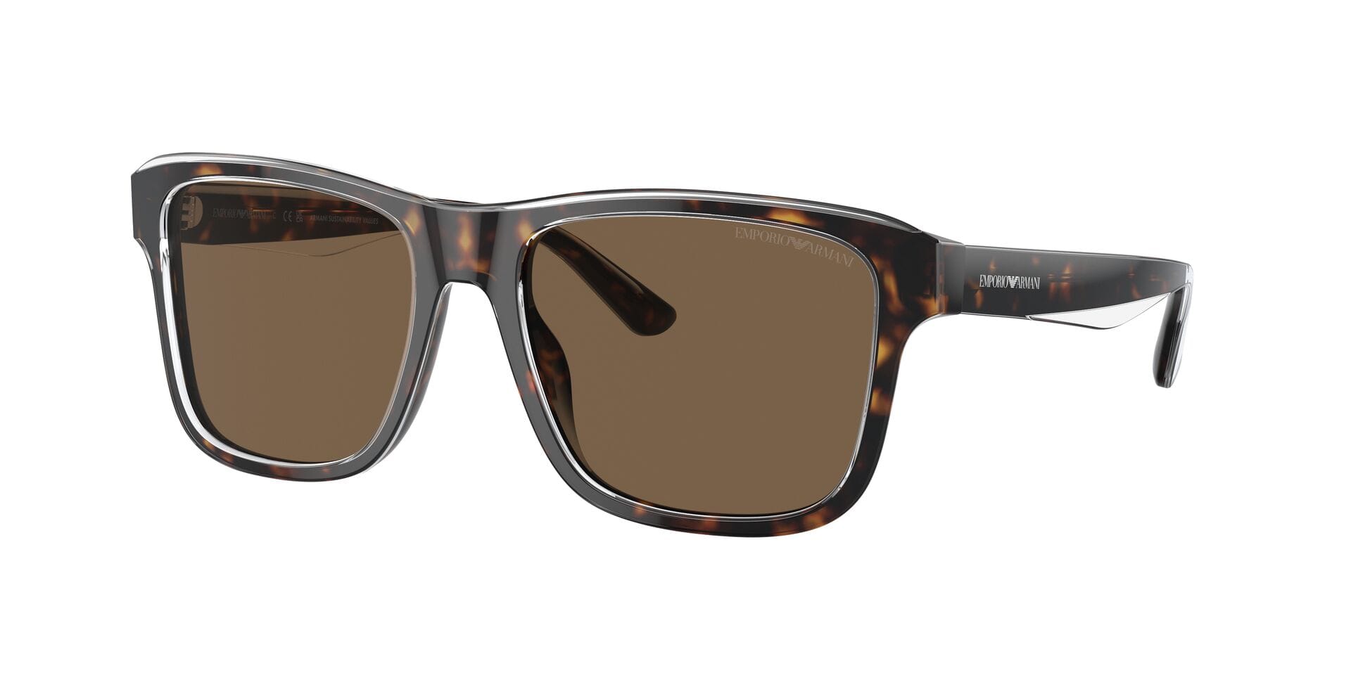 Emporio Armani 0EA4208 Sunglass Havana Male Full Shell — Olive frame