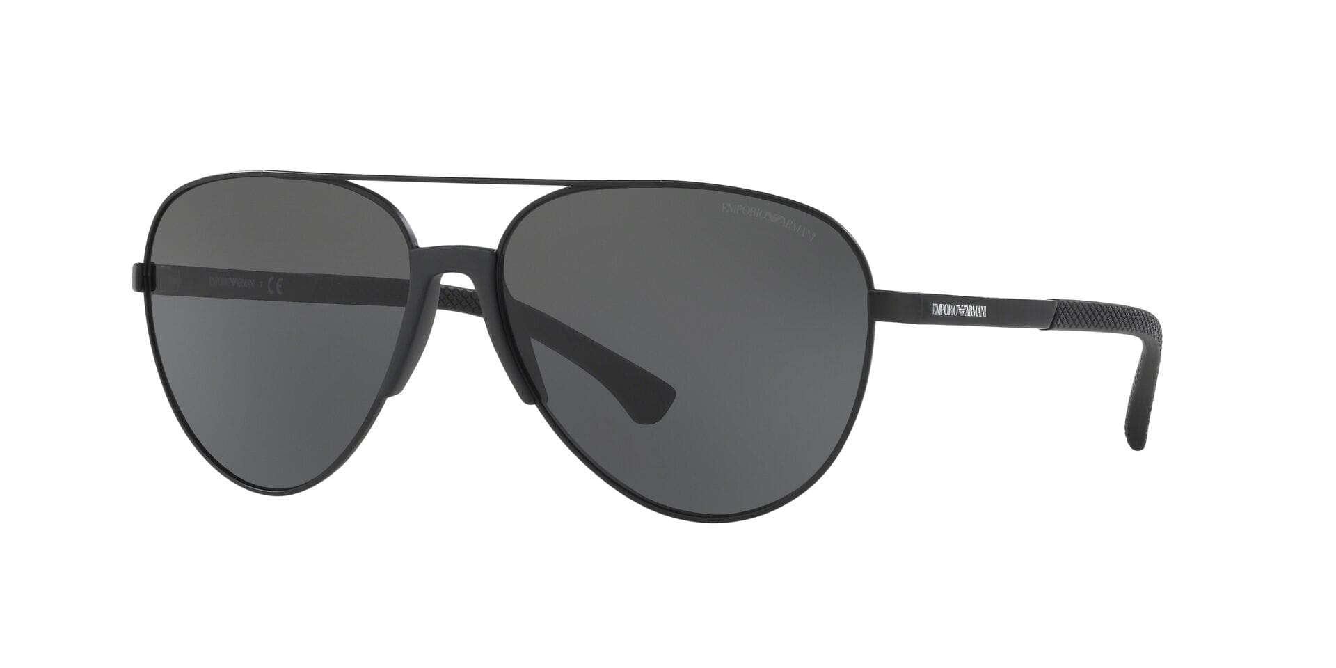 Emporio Armani 0EA2059 Sunglass Matt Black Male Full Aluminu — Matt Black frame