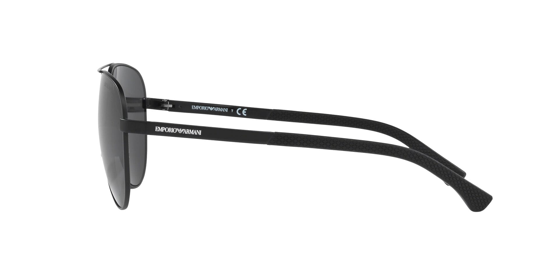 Emporio Armani 0EA2059 Sunglass Matt Black Male Full Aluminu Sunglass — Matt Black frame — view 5
