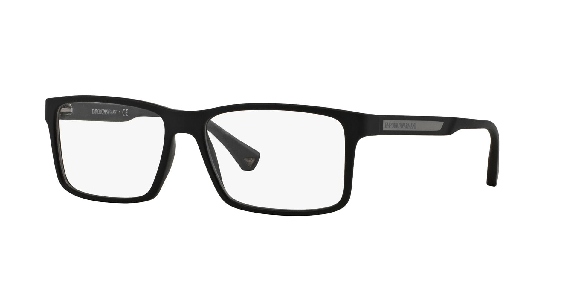 Emporio Armani 0EA3038 Frame Matt Black Male Full Shell Frame — Matt Black frame — view 1