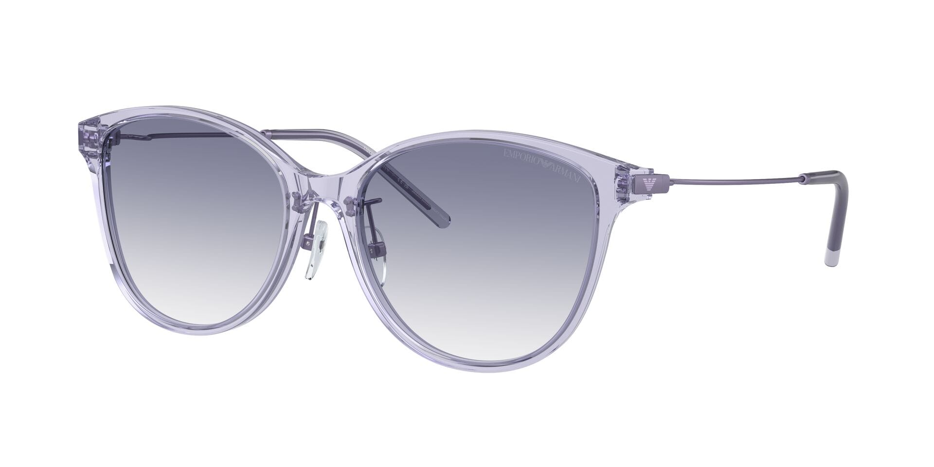 Emporio Armani 0EA4220F Sunglass Transparent Violet Female S Sunglass — view 1