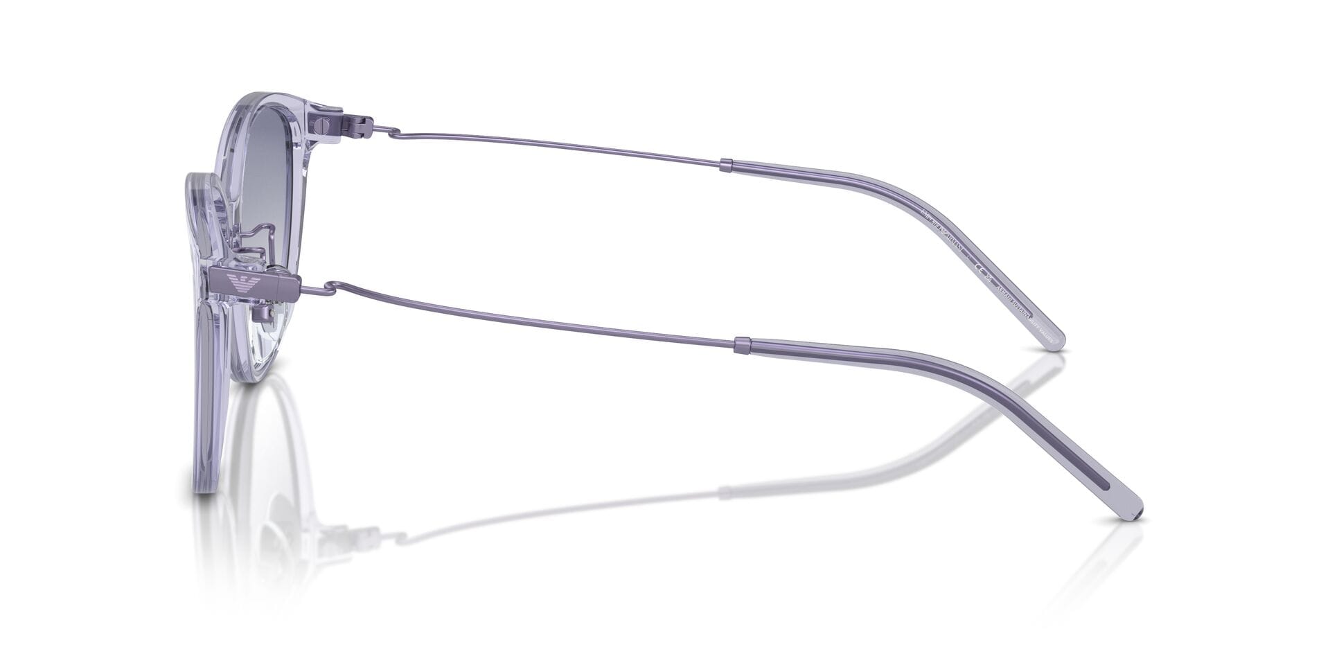 Emporio Armani 0EA4220F Sunglass Transparent Violet Female S Sunglass — view 6