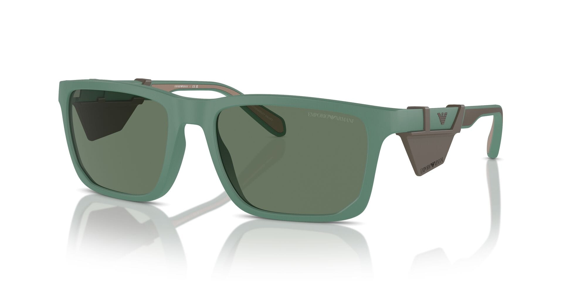 Emporio Armani 0EA4219 Sunglass Green Male Shell Shell Sunglass — view 1
