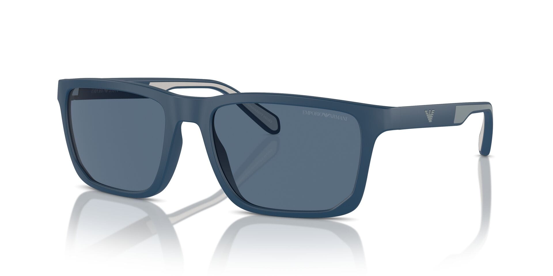 Emporio Armani 0EA4219 Sunglass Blue Male Full Shell Sunglass — Blue frame — view 1