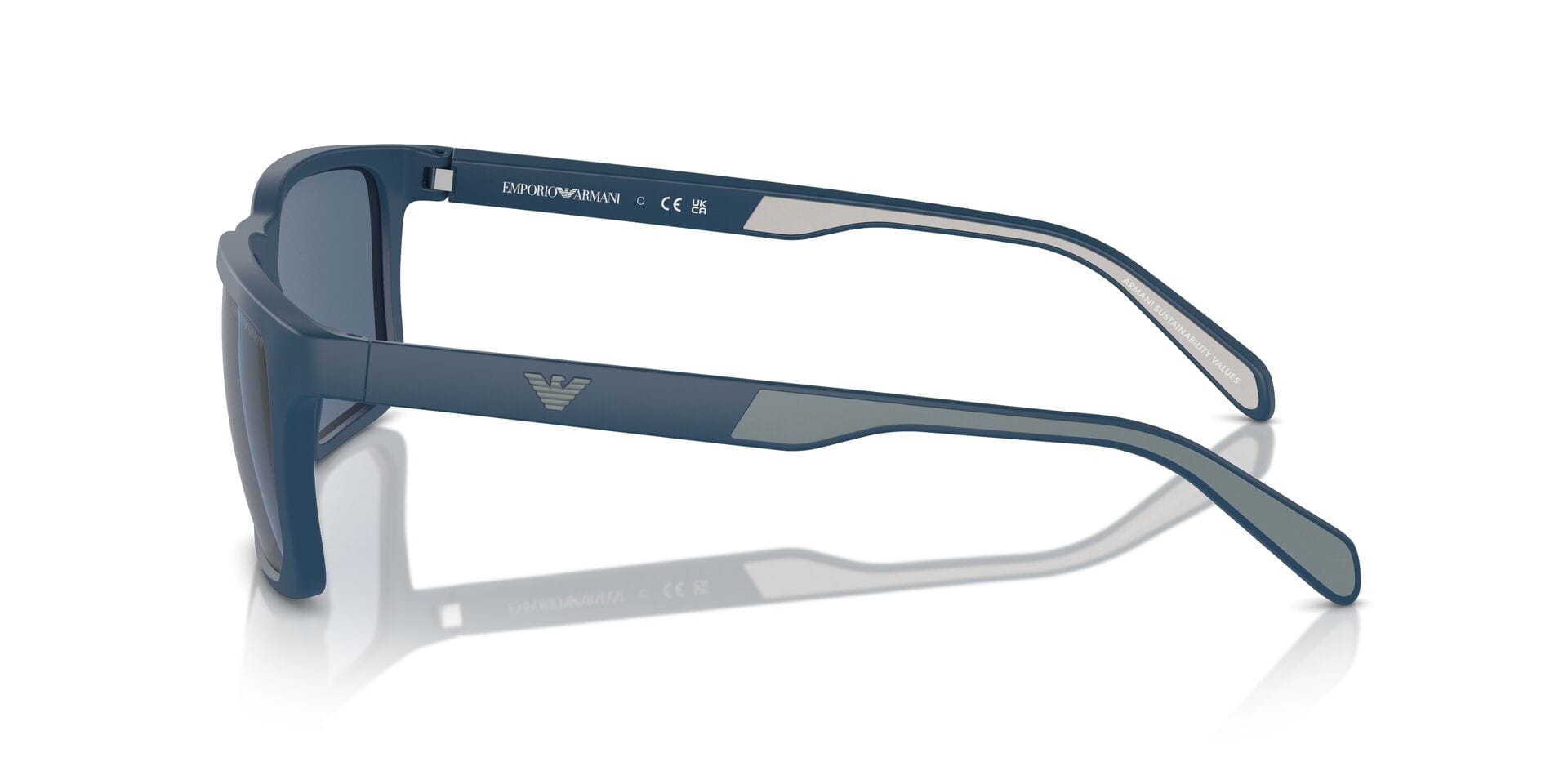 Emporio Armani 0EA4219 Sunglass Blue Male Full Shell Sunglass — Blue frame — view 6
