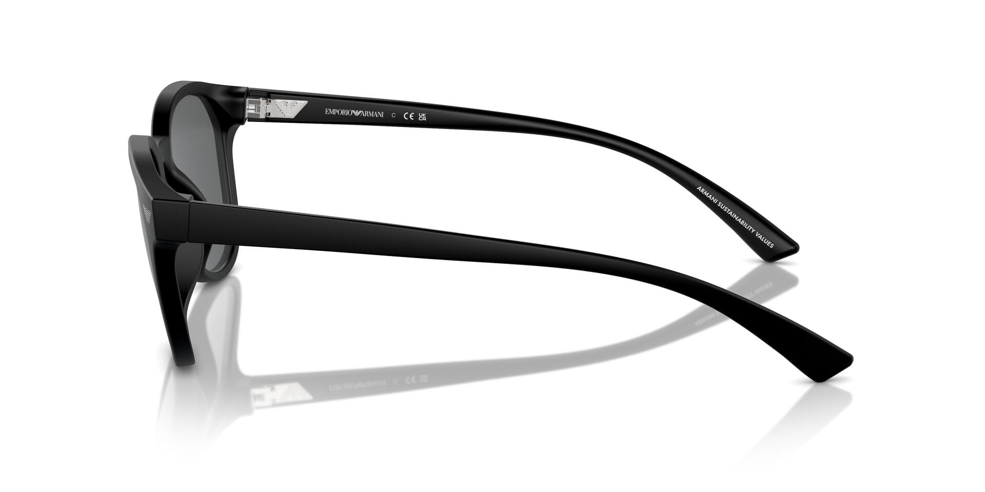 Emporio Armani 0EA4225U Sunglass Matt Black Male Full Shell Sunglass — Matt Black frame — view 5