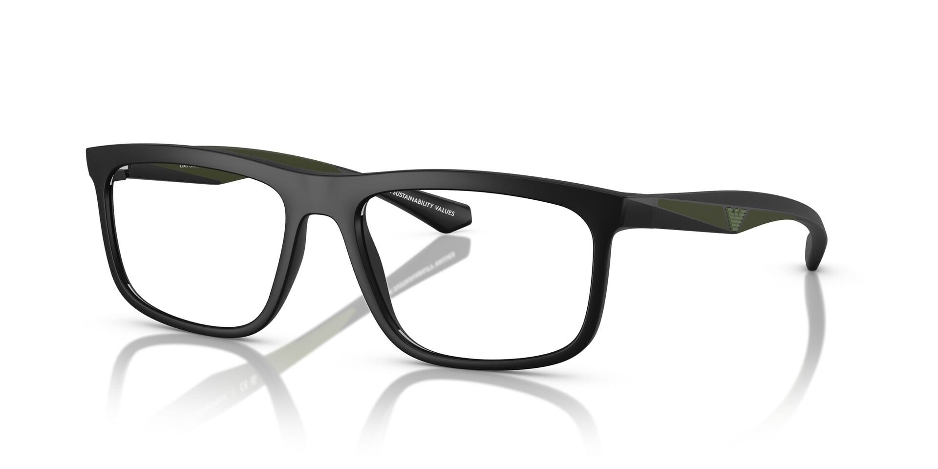 Emporio Armani 0EA3246 Frame Matt Black Male Full Shell Frame — view 1