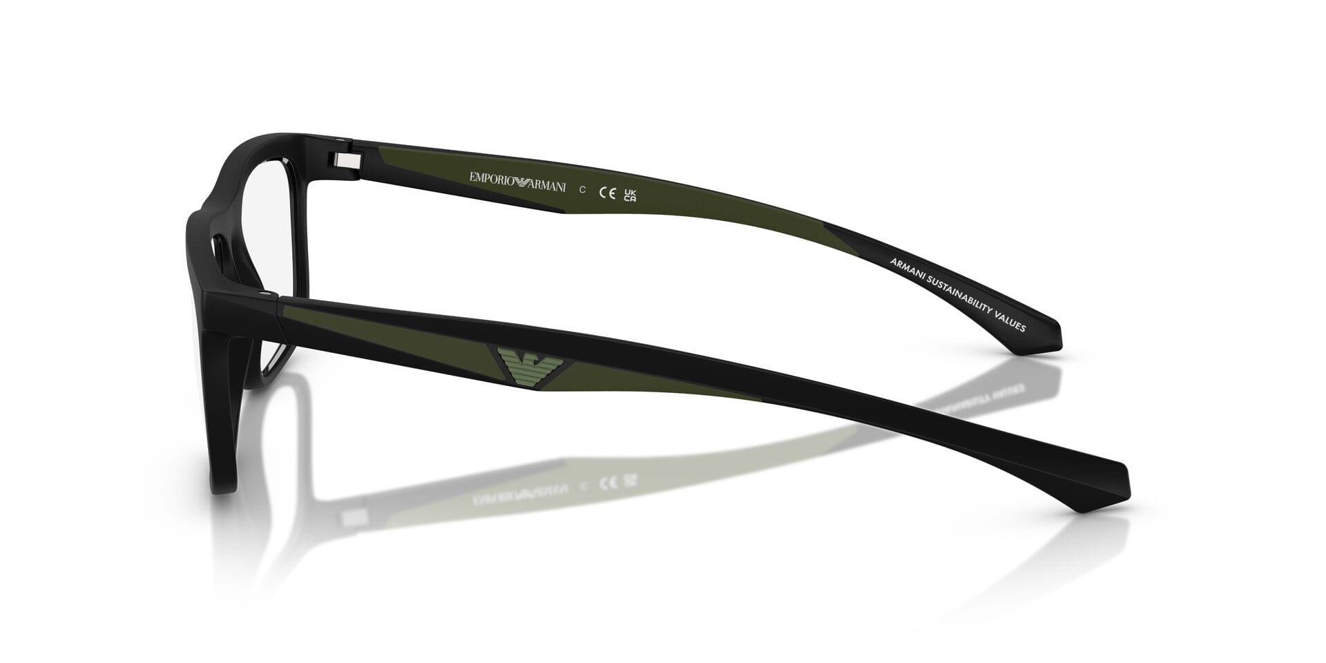 Emporio Armani 0EA3246 Frame Matt Black Male Full Shell Frame — view 5