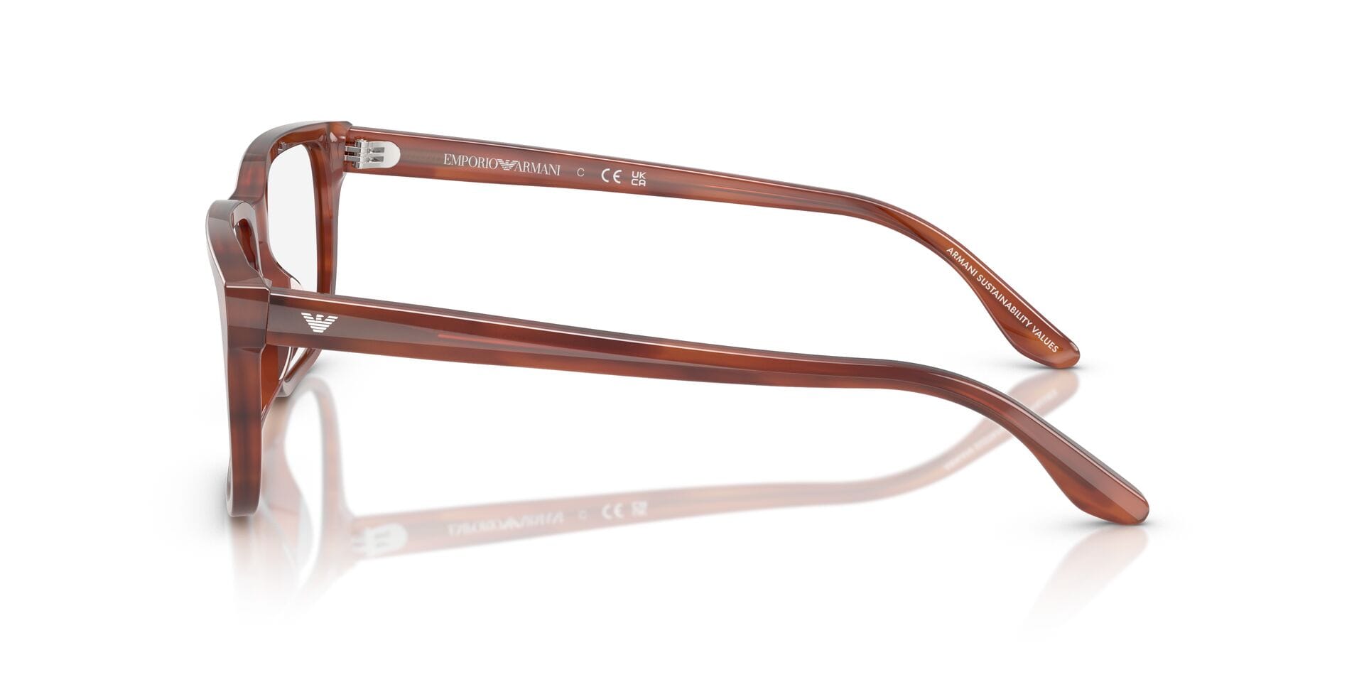 Emporio Armani 0EA3250U Frame Havana Male Full Shell Frame — Havana frame — view 6