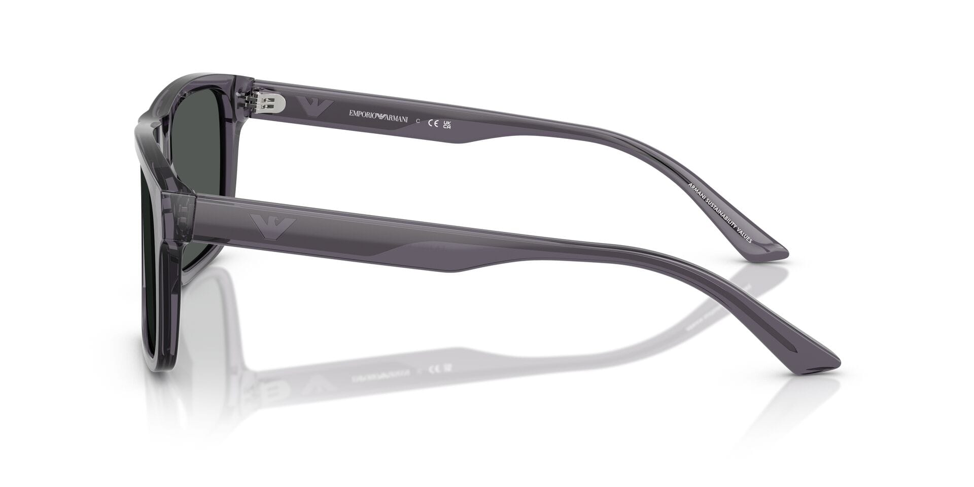 Emporio Armani 0EA4232 Sunglass Transparent Grey Male Full S Sunglass — Transparent Grey frame — view 5