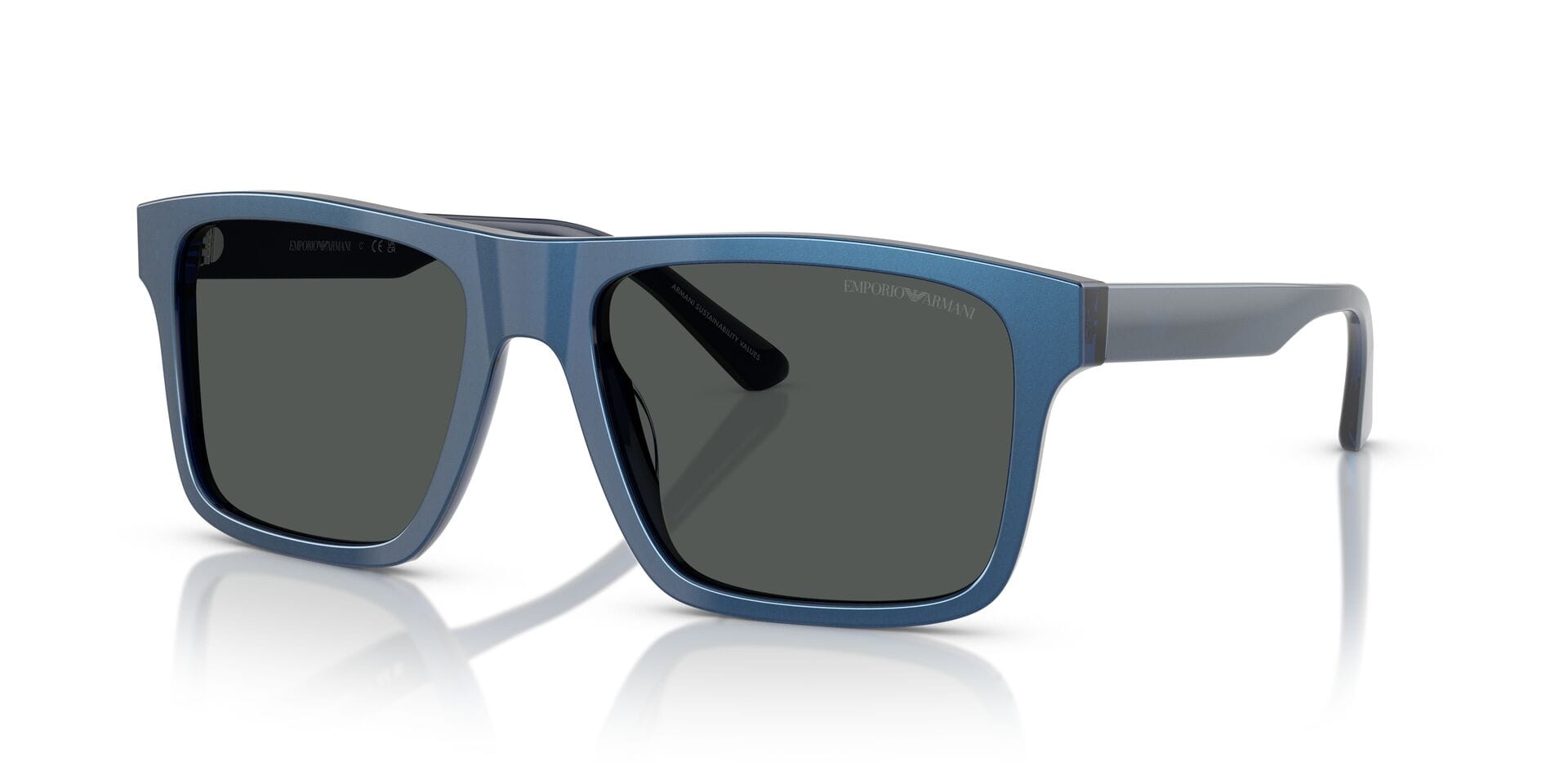 Emporio Armani 0EA4232 Sunglass Blue Male Full Shell Sunglass — Blue frame — view 1