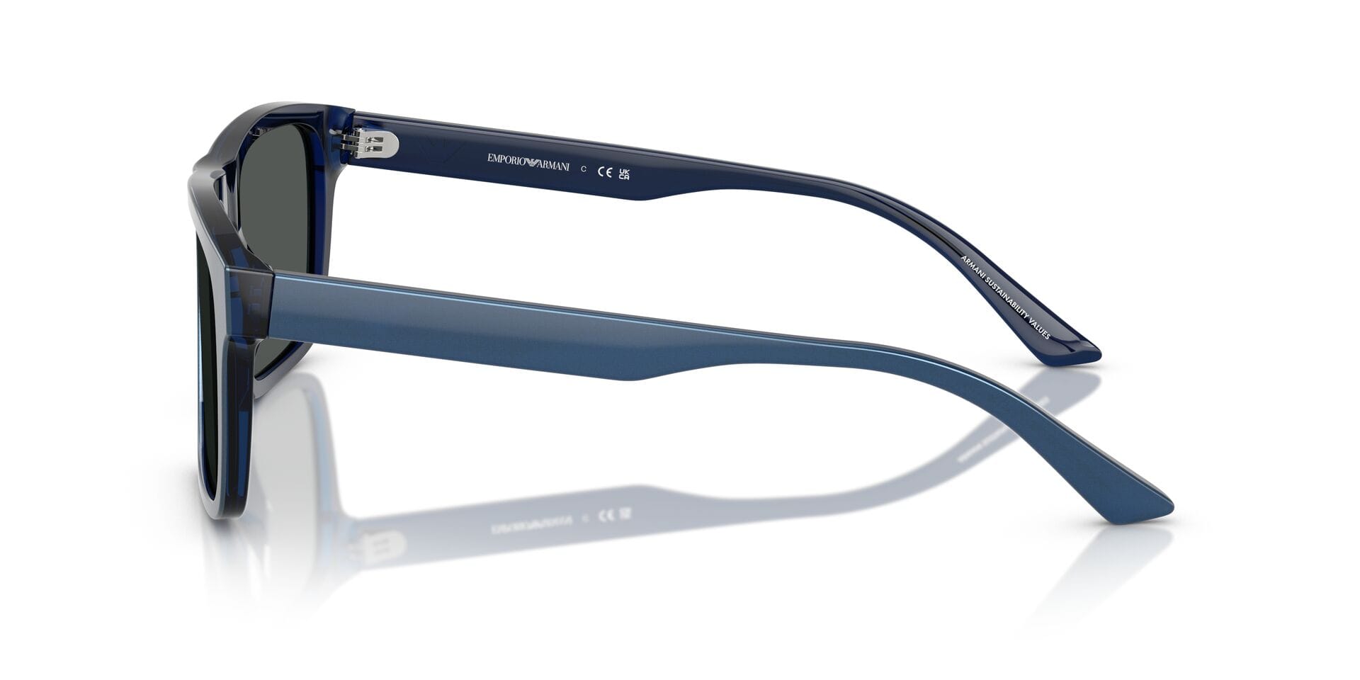 Emporio Armani 0EA4232 Sunglass Blue Male Full Shell Sunglass — Blue frame — view 6