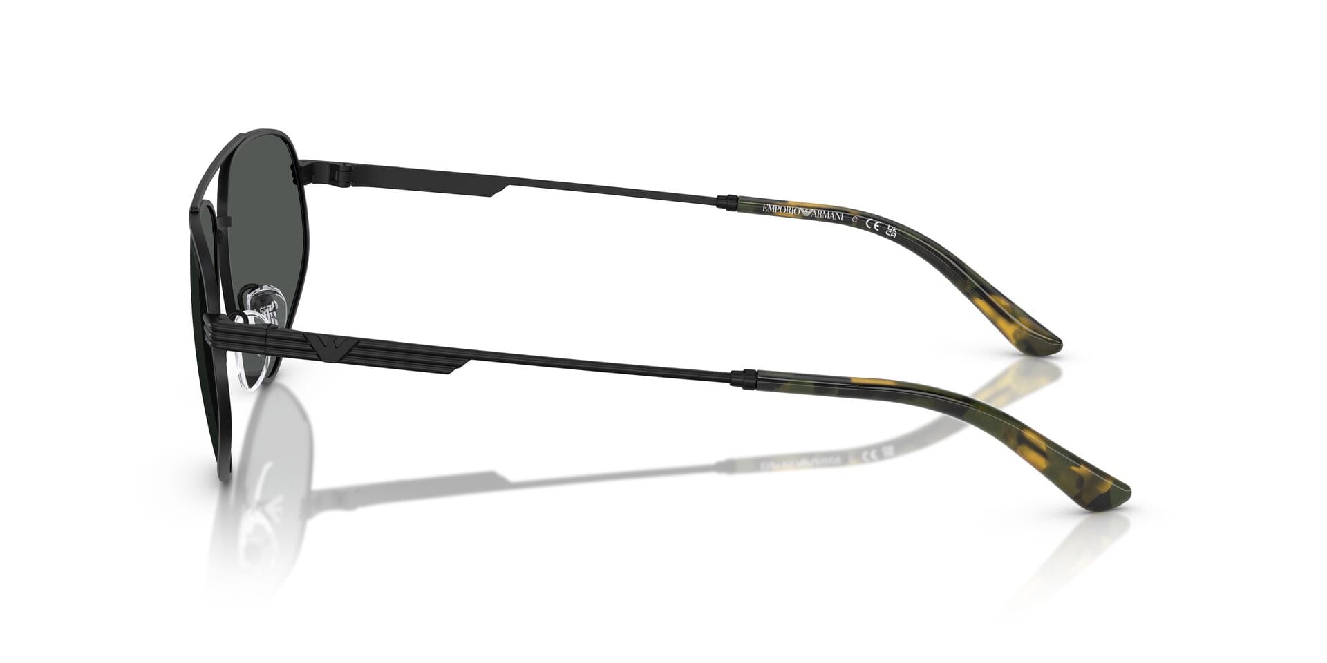 Emporio Armani 0EA2156 Sunglass Matt Black Male Full Metal Sunglass — Matt Black frame — view 5