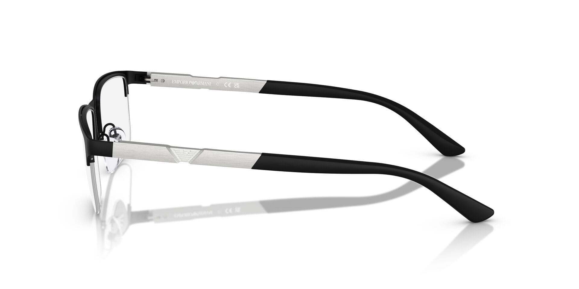 Emporio Armani 0EA1164 Frame Matt Black Male Supra Metal Frame — Matt Black frame — view 6