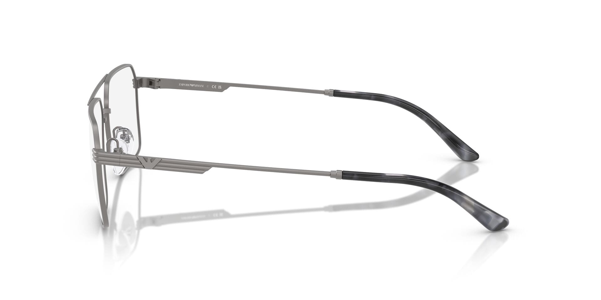 Emporio Armani 0EA1166 Frame Gun Metal Male Full Metal Frame — view 5