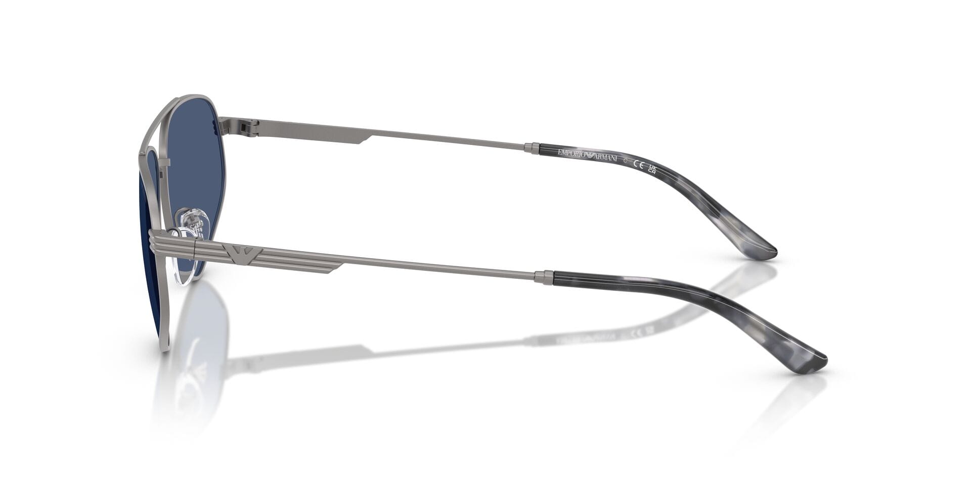 Emporio Armani 0EA2156 Sunglass Gun Metal Male Full Metal Sunglass — Gun Metal frame — view 5