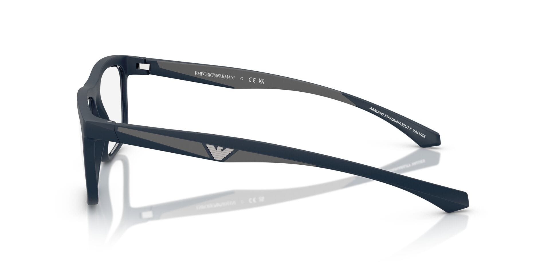 Emporio Armani 0EA3246 Frame Blue Male Full Shell Frame — Blue frame — view 5