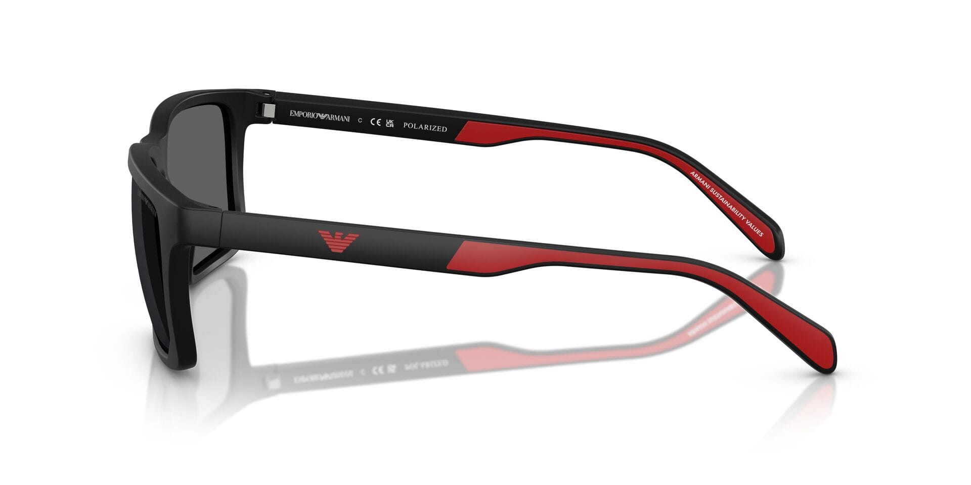 Emporio Armani 0EA4219 Sunglass Matt Black Male Full Shell Sunglass — Matt Black frame — view 6