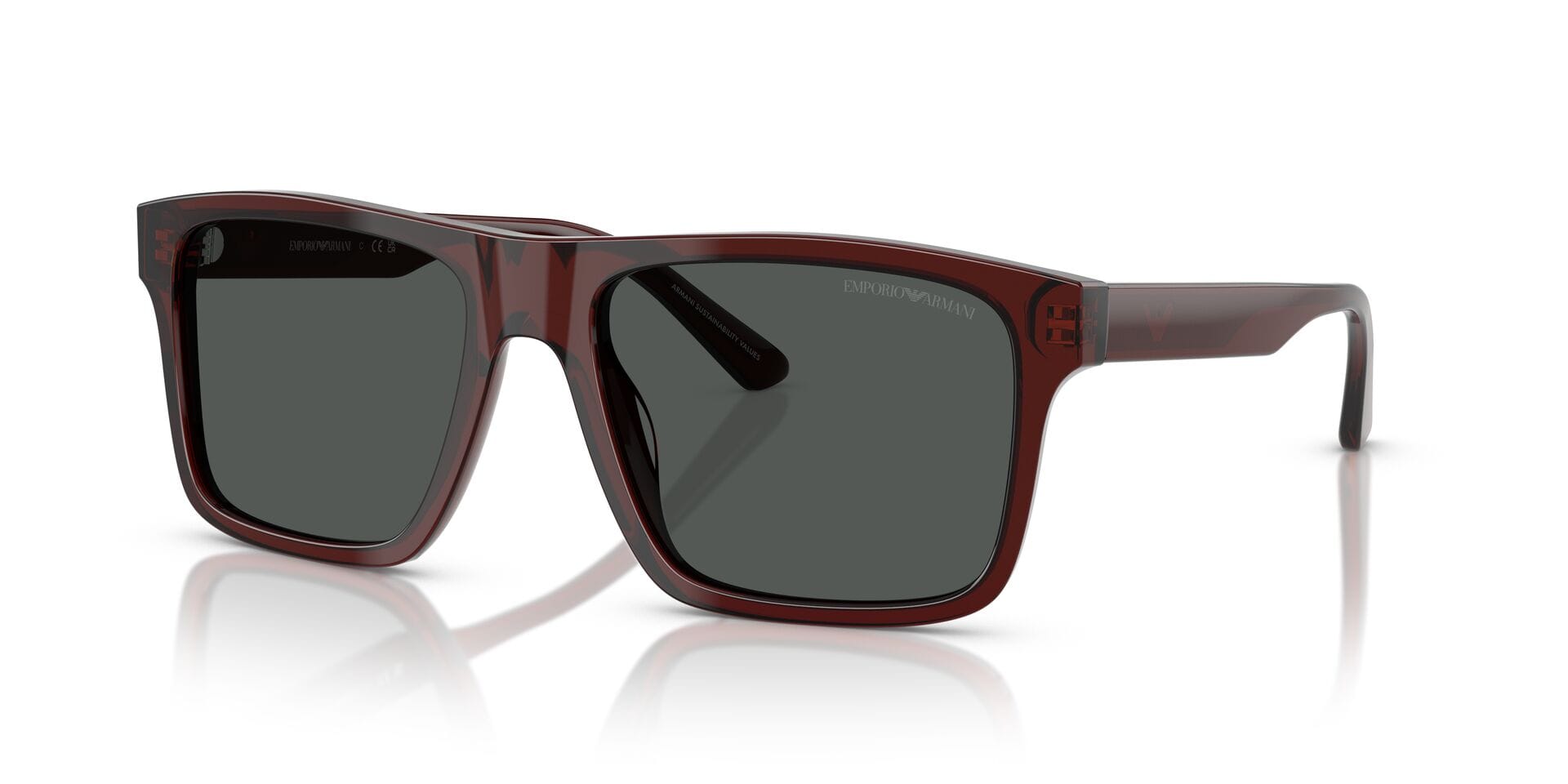 Emporio Armani 0EA4232 Sunglass Transparent Brown Male Full — Transparent Brown frame